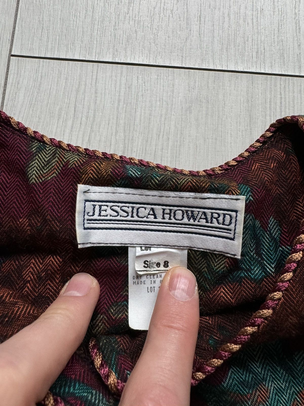 Designer × Vintage Jessica Howard Floral Skirt Suit & Blouse-Jacket Vintage Size 30" / US 8 / IT 44 - 5 Thumbnail