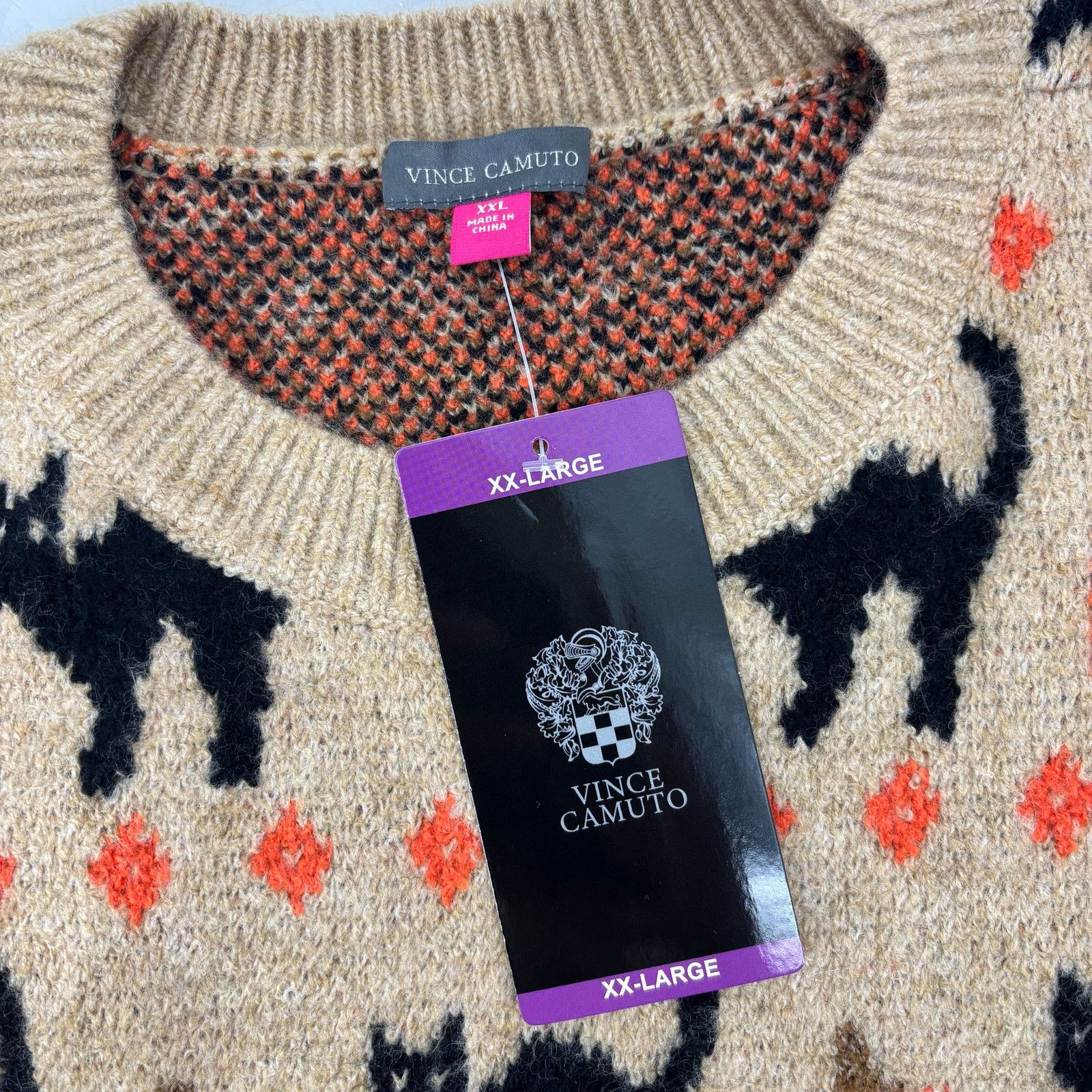 Vince Camuto Vince Camuto Size XXL Womens Sweater Black Cat Pumpkin Fall Size XXL / US 16-18 / IT 52-54 - 14 Thumbnail