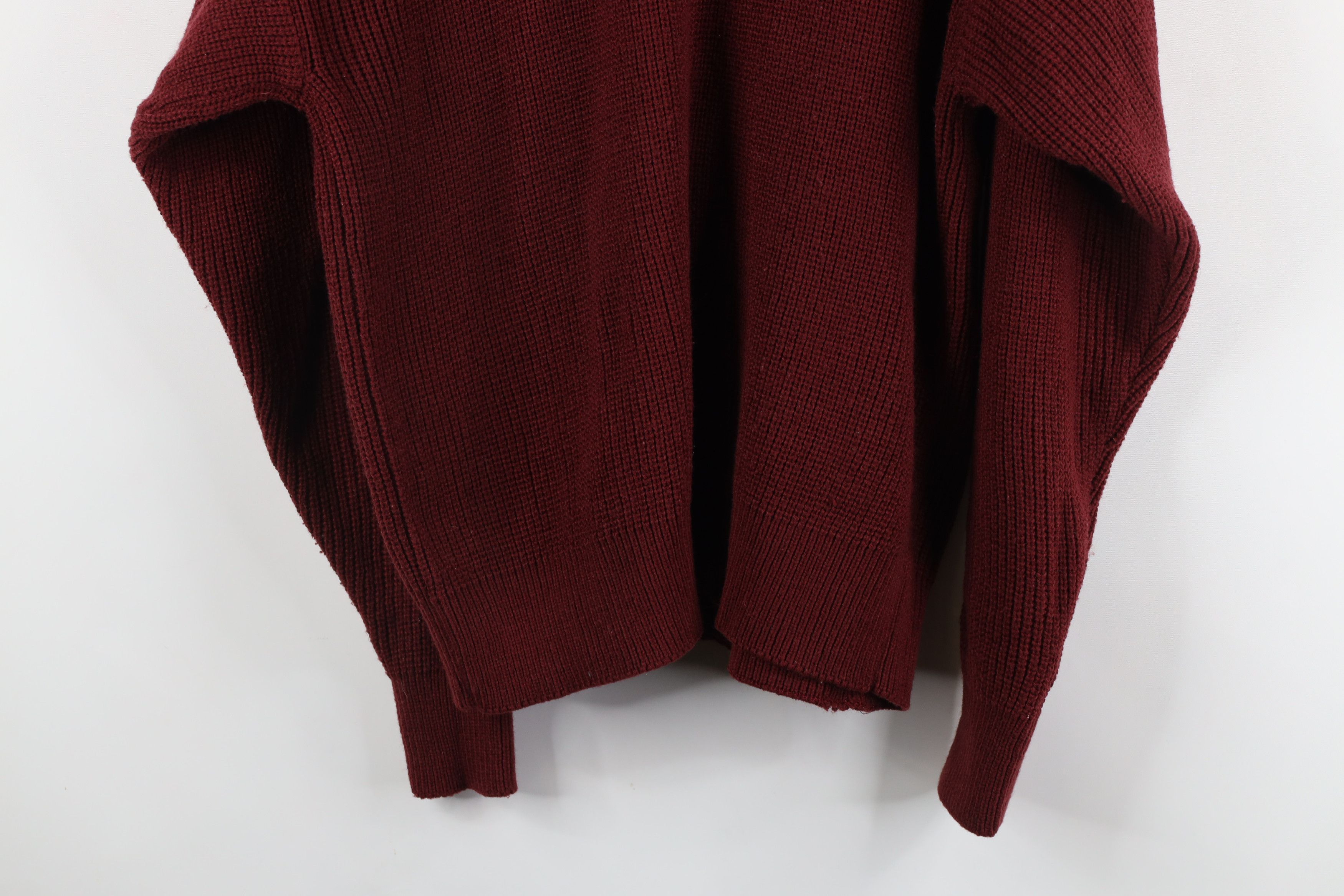Vintage Vintage 90s Streetwear Ribbed Knit Crewneck Sweater Red Size XL / US 12-14 / IT 48-50 - 10 Thumbnail