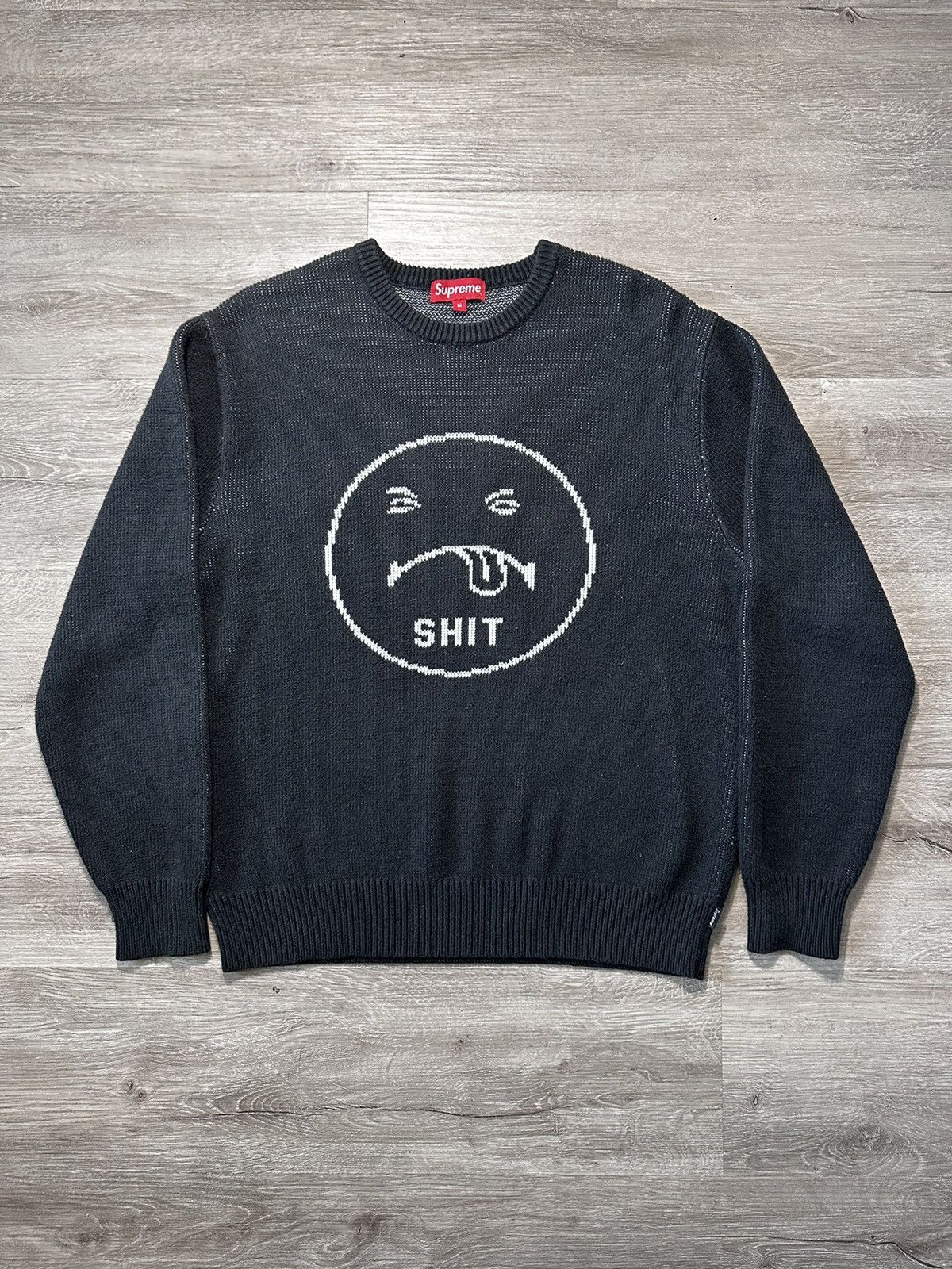 image of Supreme Fw17 Sht Face Sweater in Black, Men's (Size Medium)
