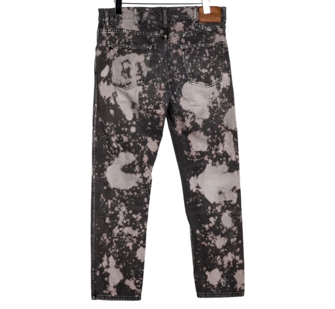 Gucci Gucci Bleached Black Denim Jeans/Beige Splatter Size 33 NWT Size US 33 - 2 Thumbnail