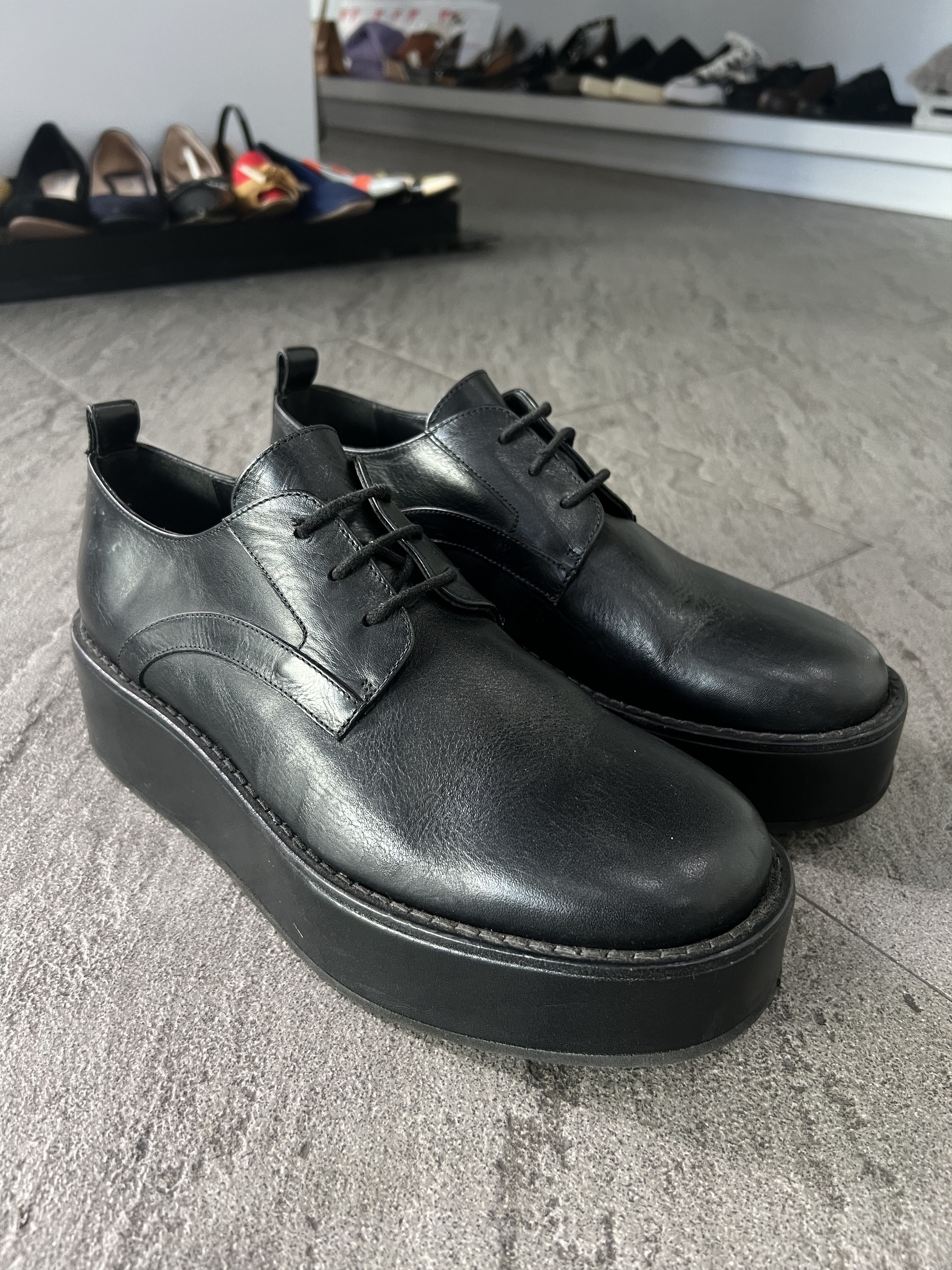 Ann Demeulemeester Ann Demeulemeester Platform Derby Shoes Black EU42 Size US 9 / EU 42 - 2 Thumbnail