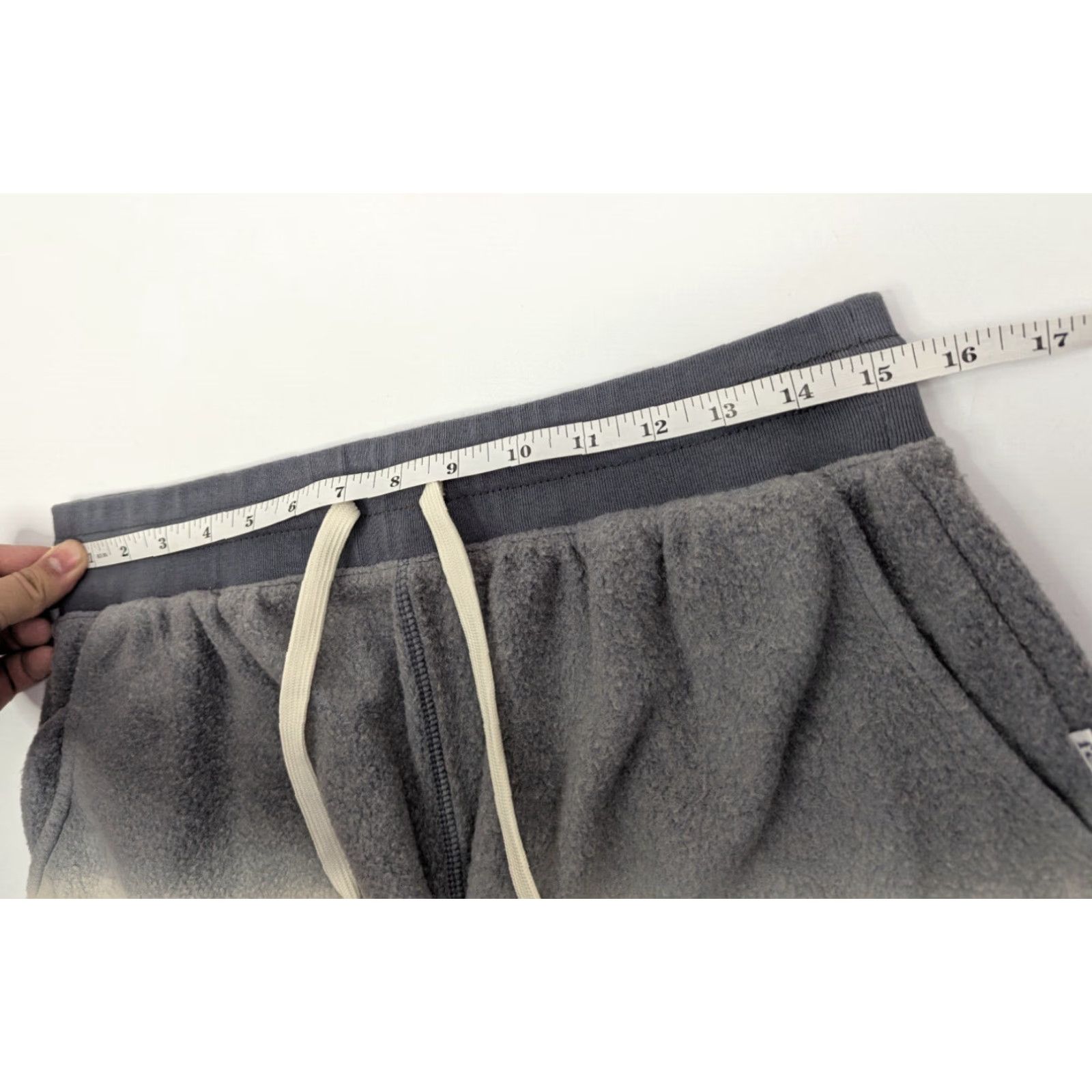 Vintage FEAT HELEN OWEN Shorts Women Sz 1 Ombre Beige Blanket Fleece Elastic Waist Pull On Size 25" / US 0 / IT 36 - 4 Thumbnail