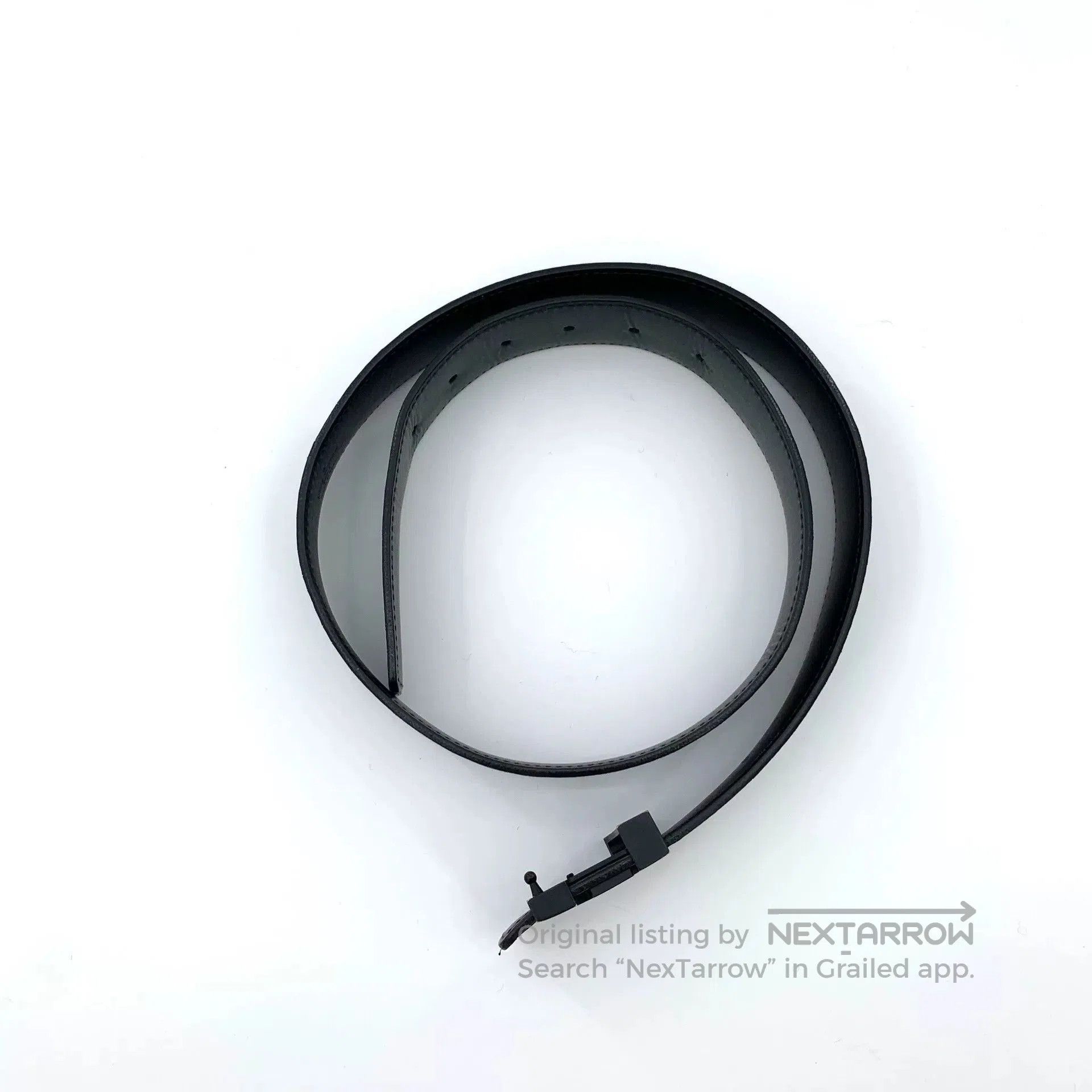 Louis Vuitton louis vuitton black gray checkered logo belt. Size ONE SIZE - 2 Thumbnail