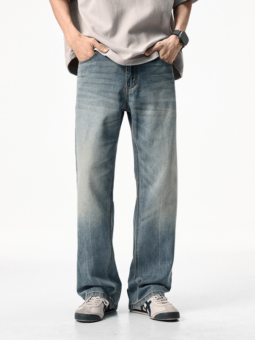Japanese Brand × Jean Men's straight washed distressed loose jeans y2k Size US 32 / EU 48 - 1 Thumbnail