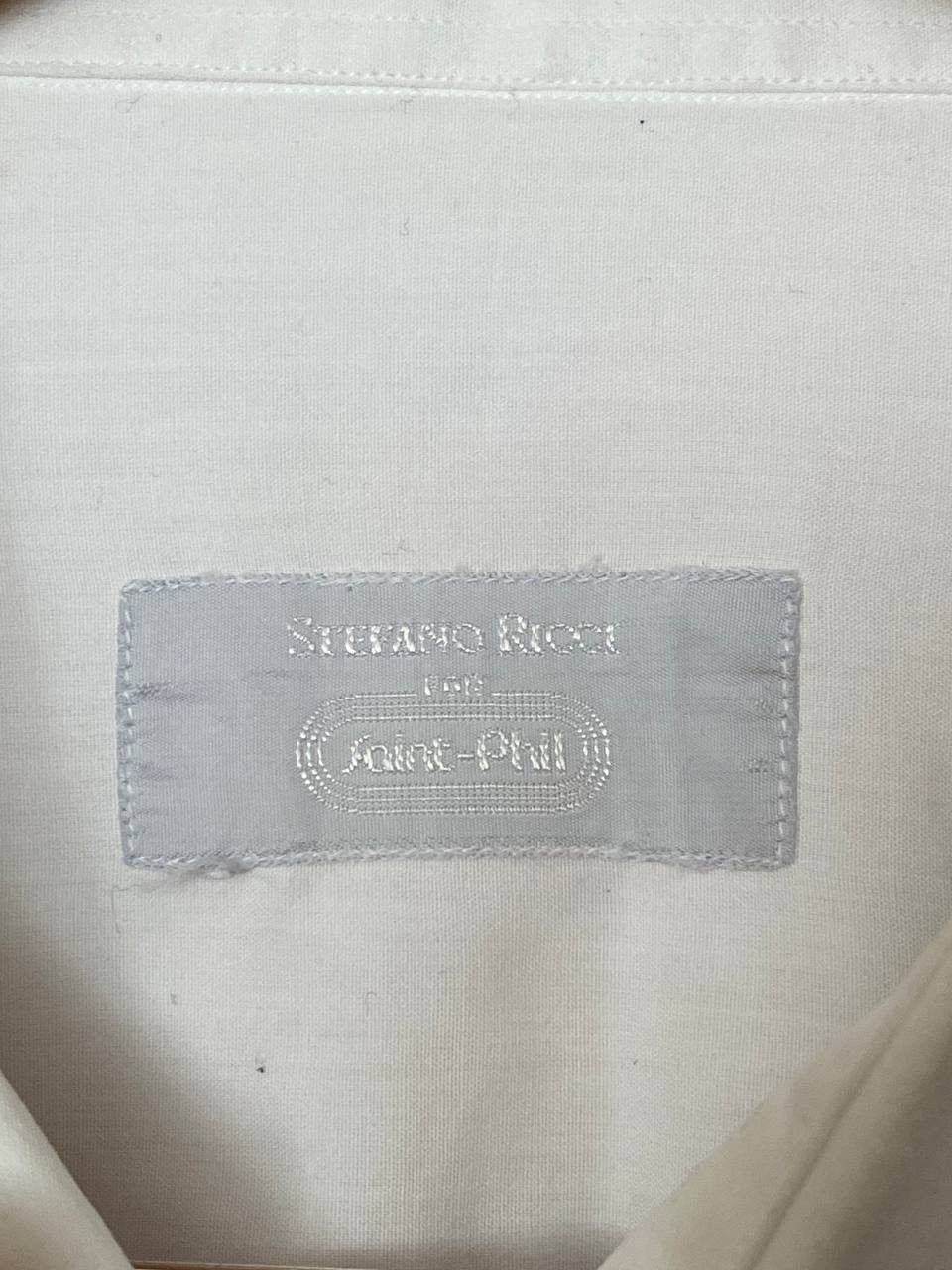 Designer × Stefano Ricci 🤍Stefano Ricci For Saint-Phil White Cotton Shirt Size US L / EU 52-54 / 3 - 3 Thumbnail