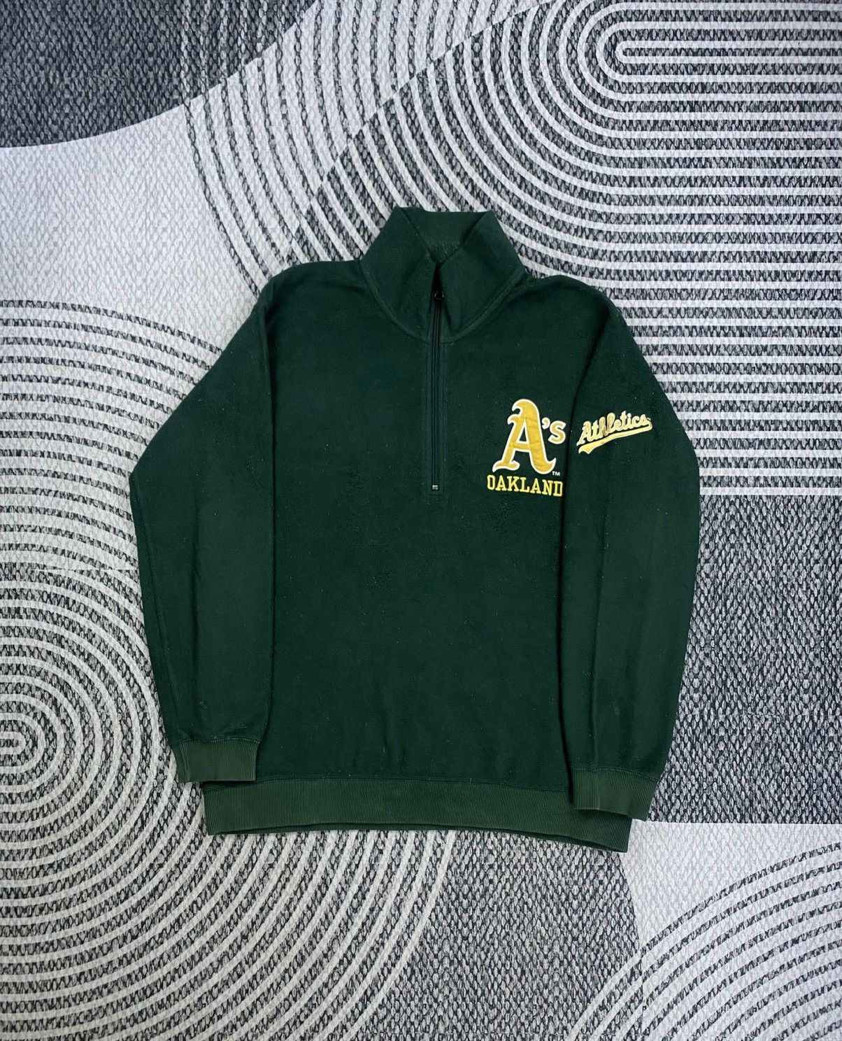 MLB Vintage A’S Oakland Athletics MLB Halfzip Sweatshirt Size US L / EU 52-54 / 3 - 2 Thumbnail