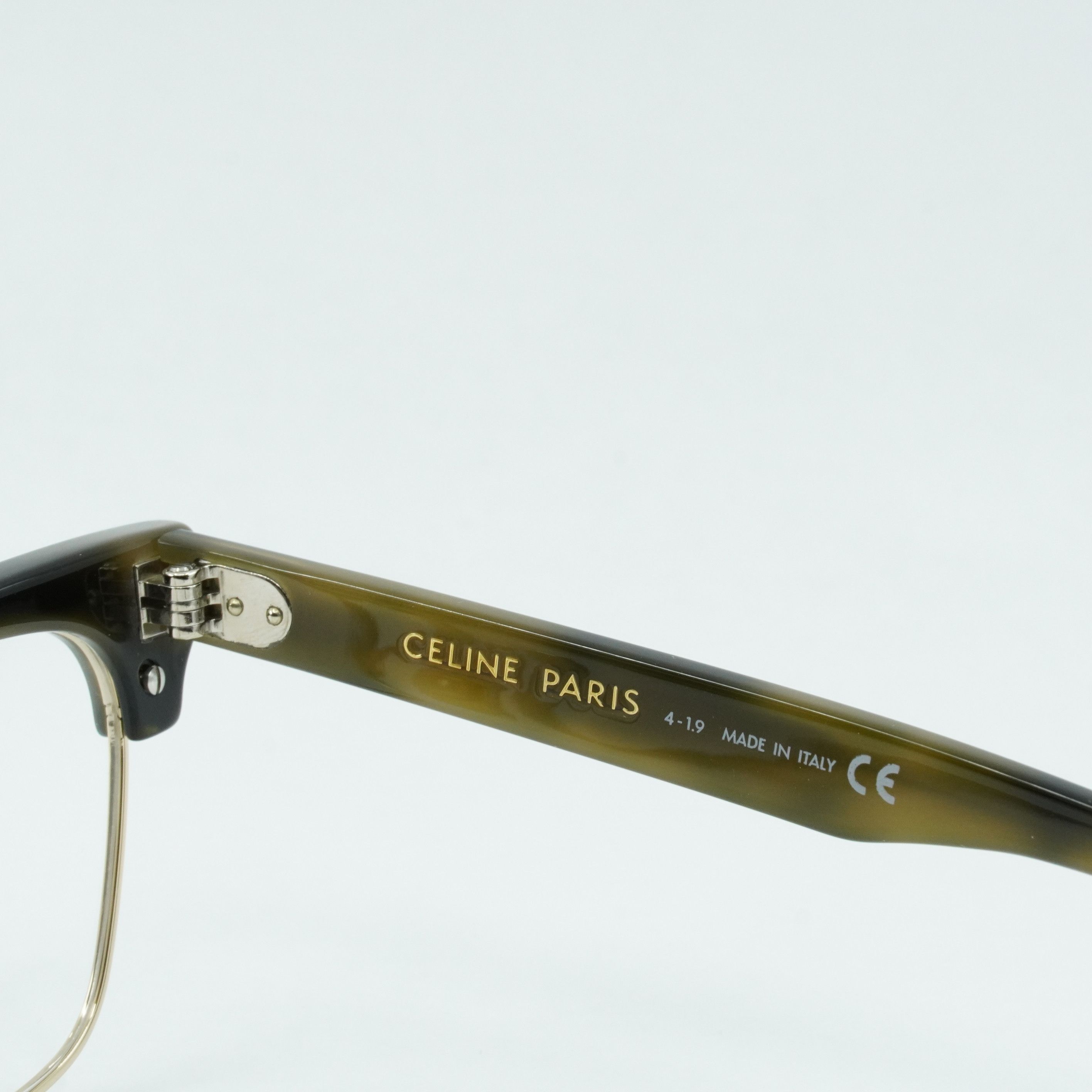 Celine Celine CL50026U 031 Eyeglasses Khaki Havana 53mm Browline Size ONE SIZE - 4 Thumbnail