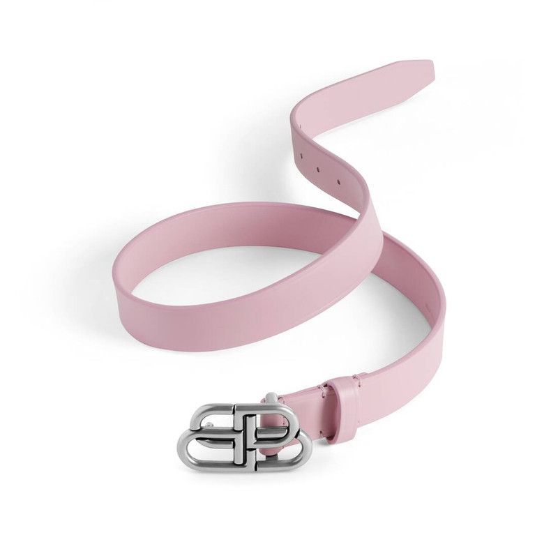 Balenciaga o1s1rm0326 BB Thin Belt in Pink Size ONE SIZE - 2 Thumbnail