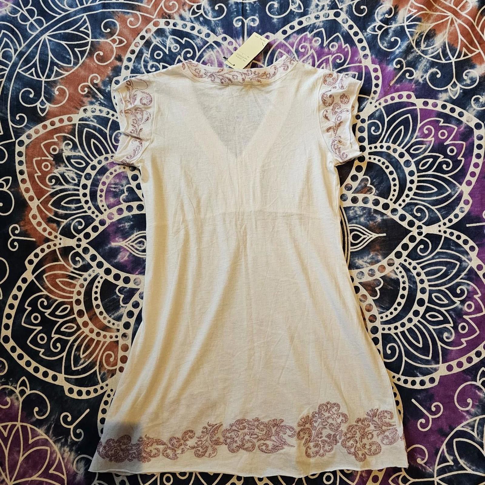 Designer Vertigo Women's Shimmering Pink and White Small Dress NWT Size S / US 4 / IT 40 - 8 Thumbnail