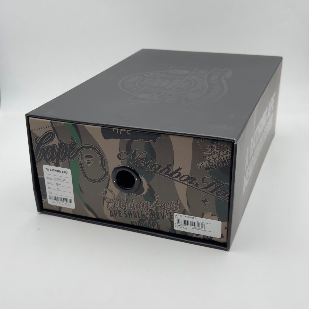 Bape A Bathing Ape Bapesta Neighborhood Black 2023 Size US 12 / EU 45 - 3 Thumbnail