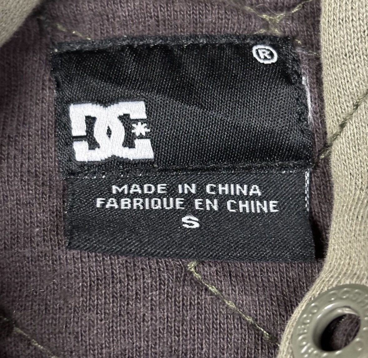 DC DC Shoes Hoodie Olive Embroidered Size US S / EU 44-46 / 1 - 15 Thumbnail