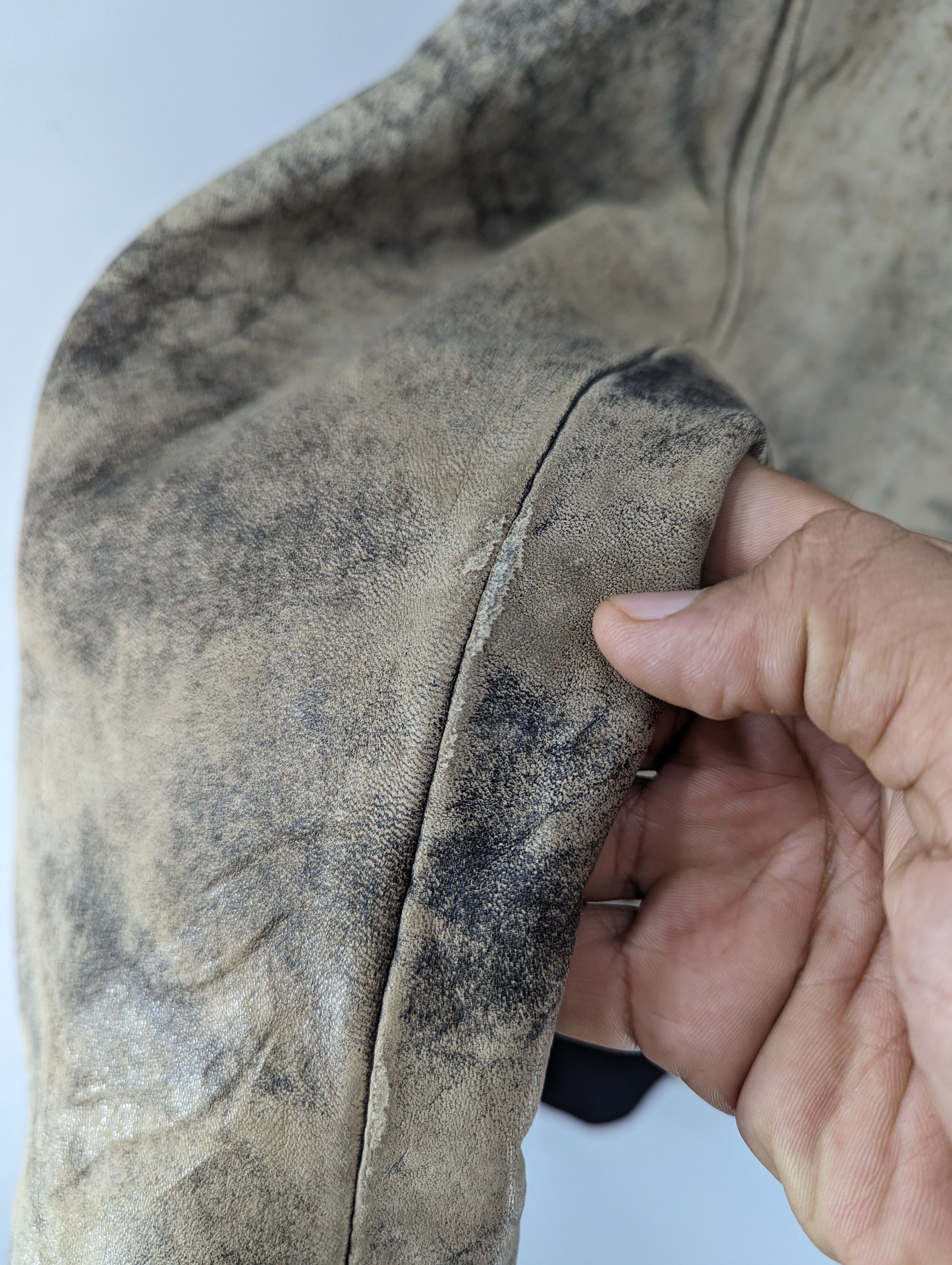 Vintage 🔥Vintage England Soft Leather Distressed Sherpa Jacket Size US L / EU 52-54 / 3 - 12 Thumbnail