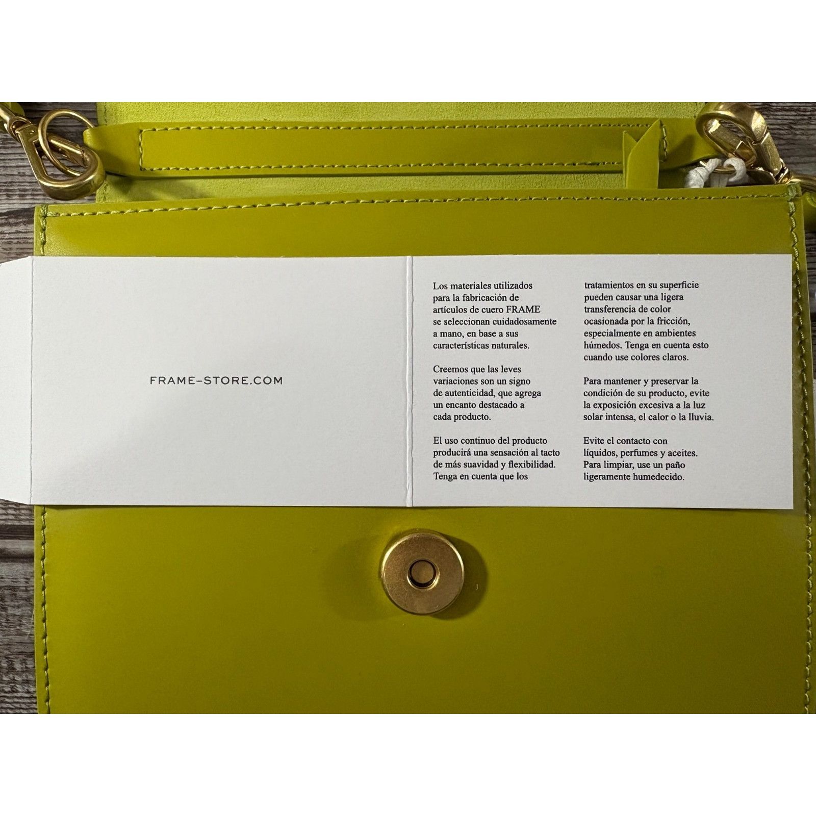 Frame FRAME Le Signature Mini leather crossbody Bag color Chartreu Size ONE SIZE - 14 Thumbnail