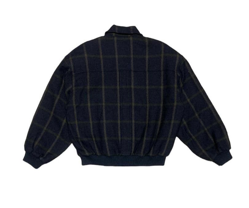 Calvin Klein Vintage Calvin Klein Plaid Wool Bomber Jacket Size US L / EU 52-54 / 3 - 3 Thumbnail