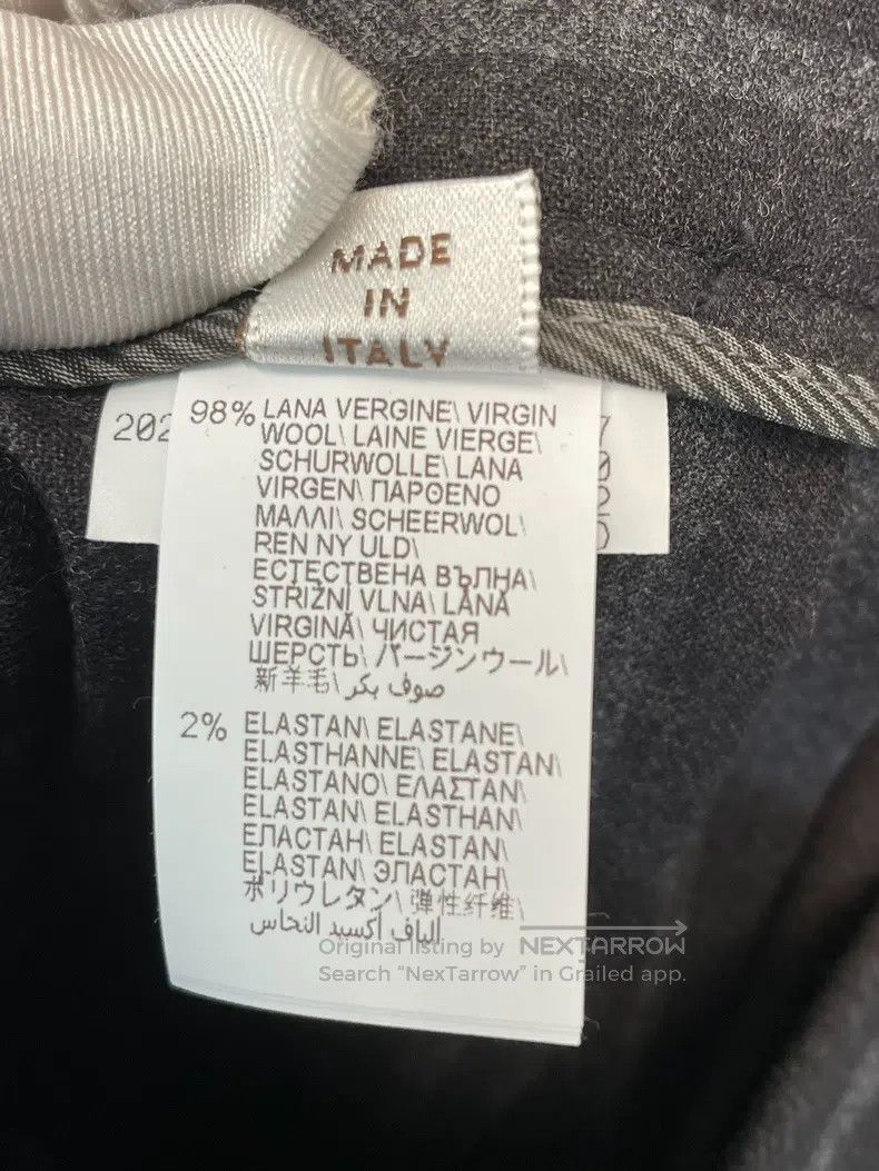 Brunello Cucinelli Brunello Cucinelli Black and Grey Striped New Wool Wide-Le Size 24" / US 00 / IT 34 - 8 Thumbnail