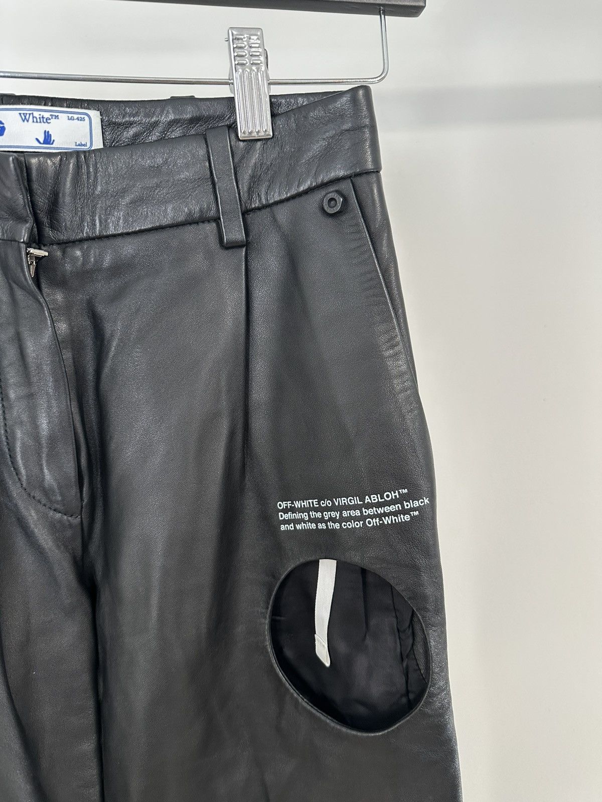 Off-White OFF WHITE LEATHER PANTS Size 25" / US 0 / IT 36 - 7 Thumbnail