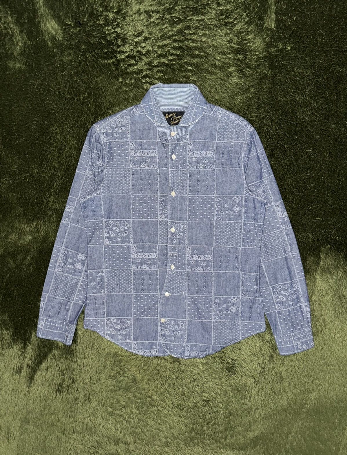 Japanese Brand [42] Customellow MVW Paisley Patchwork Chambray Shirt Size US L / EU 52-54 / 3 - 1 Thumbnail