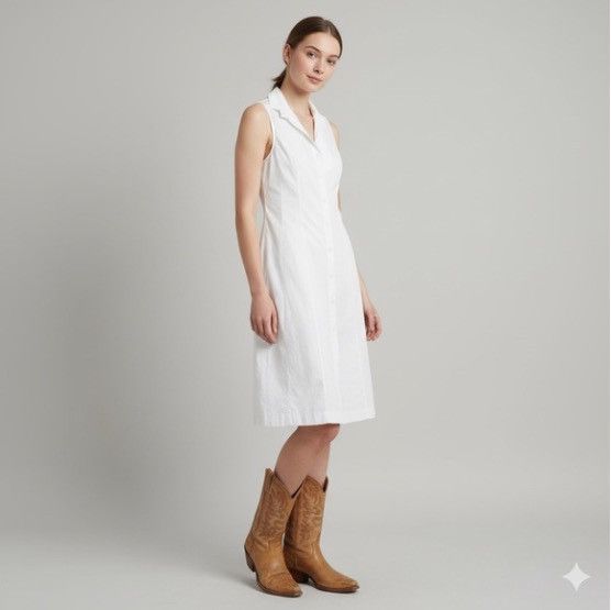 Allsaints All Saints Cotton Sleeveless Shirt A-line Dress - XXS/XS Size XS / US 0-2 / IT 36-38 - 1 Thumbnail