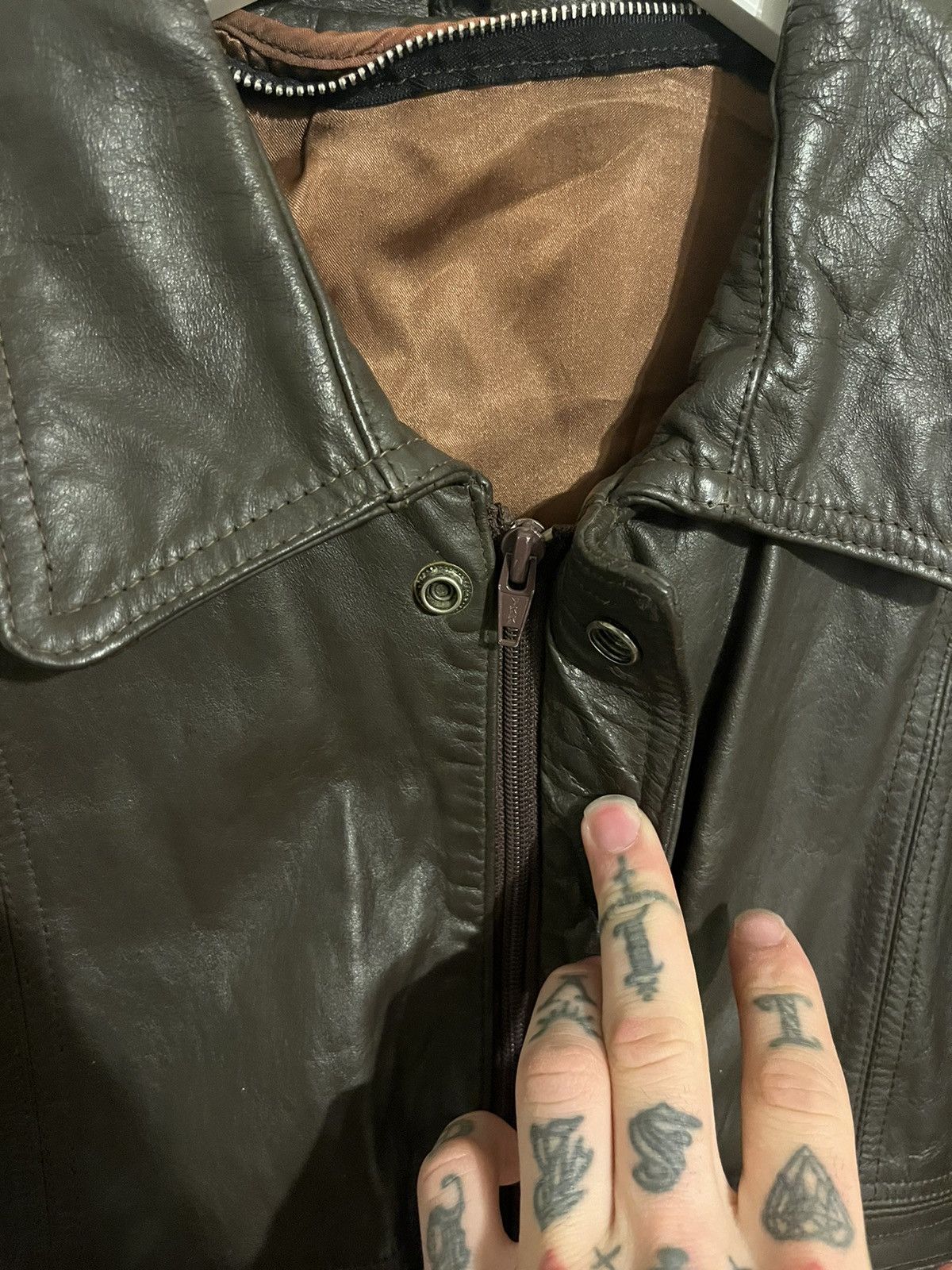 Genuine Leather × Vintage Vintage Genuine Leather 1970s Bomber Jacket 🔥 Size US M / EU 48-50 / 2 - 6 Thumbnail
