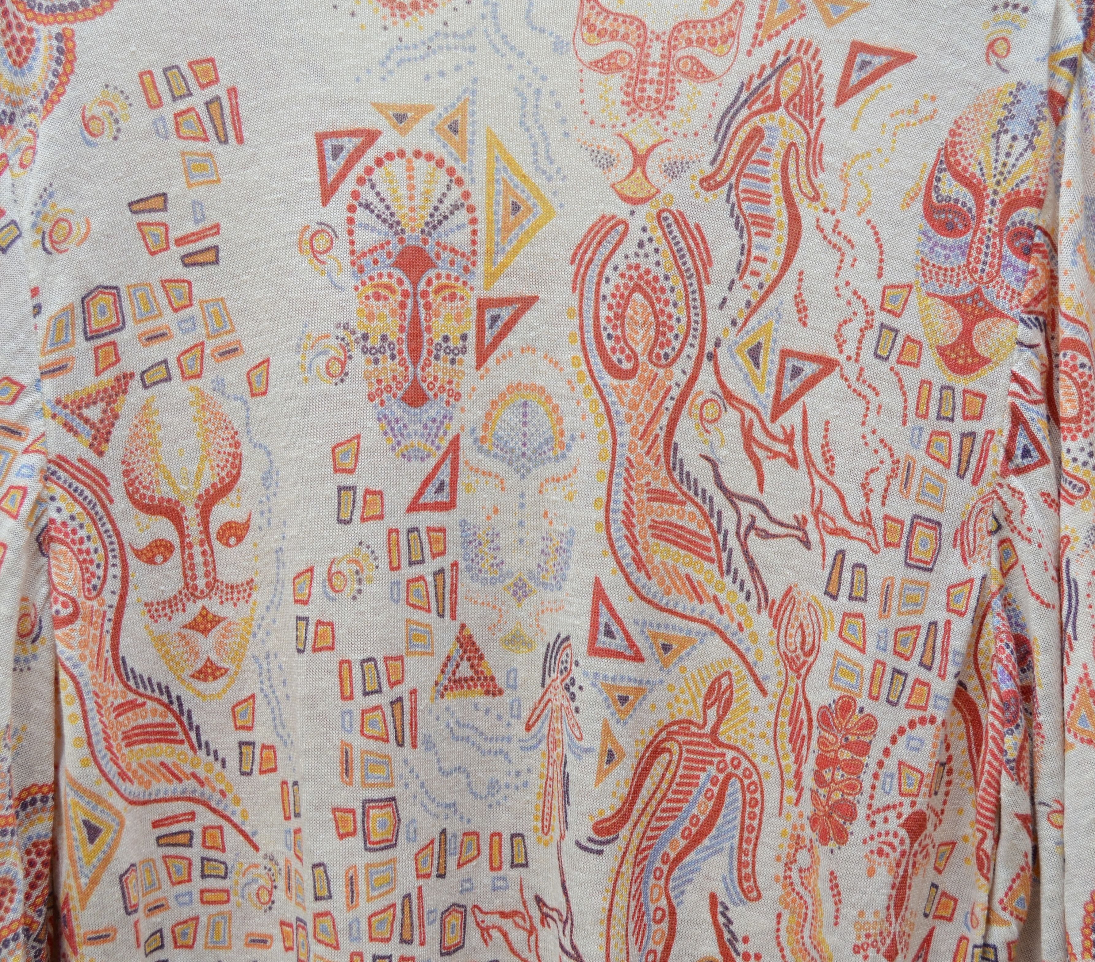 Designer Ivko Canvas Jumper Tunic Linen Shirt Curry Saffron Orange Size M / US 6-8 / IT 42-44 - 15 Thumbnail