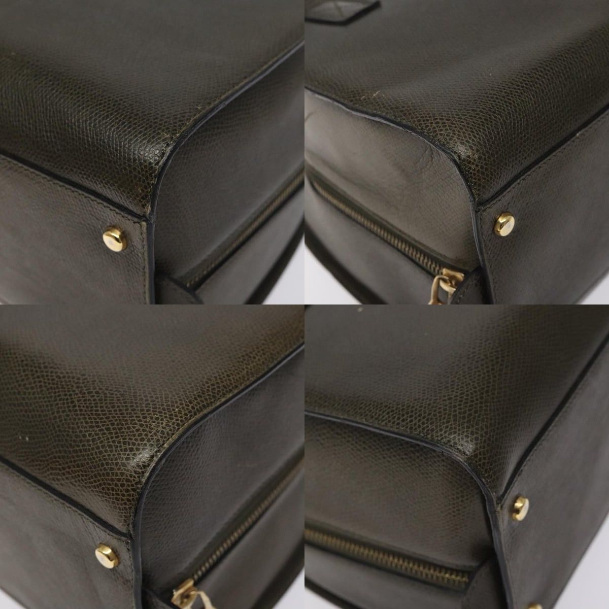 Celine CELINE Shoulder Bag Leather Green Gold Size ONE SIZE - 10 Thumbnail