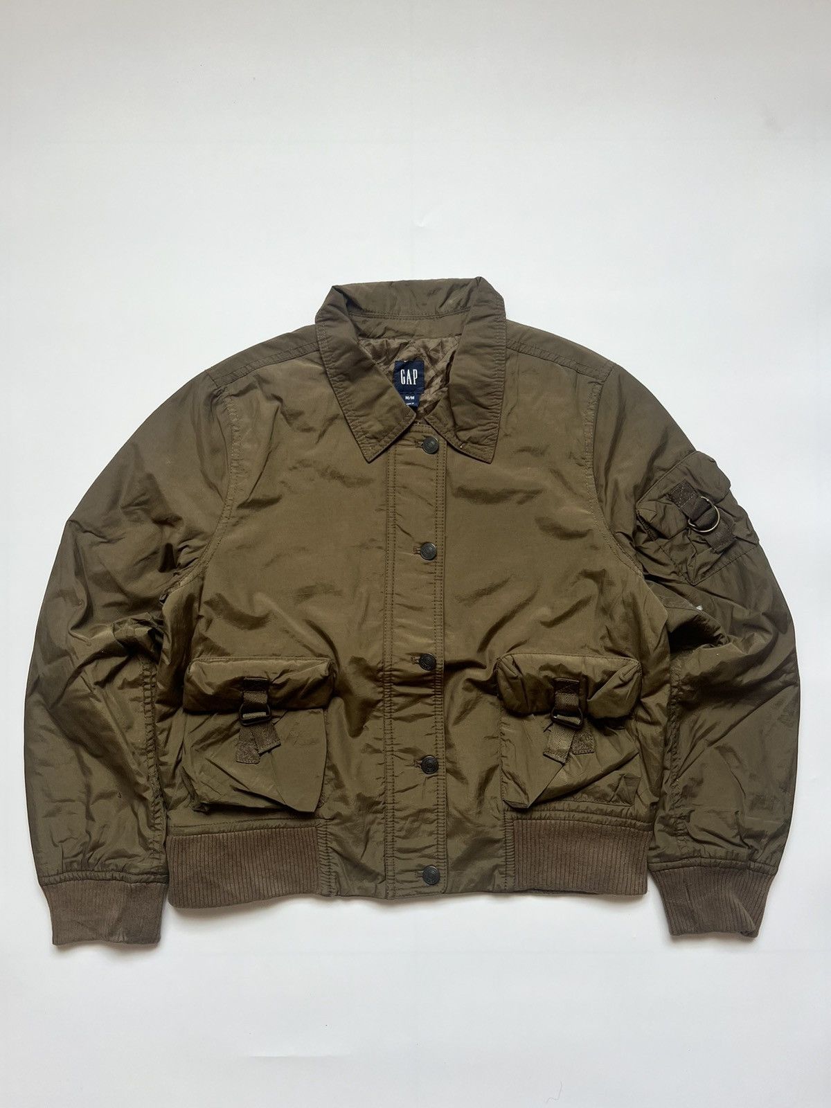 Gap Gap Tactical Multi Pocket Nylon Bomber Jacket Size M / US 6-8 / IT 42-44 - 1 Thumbnail