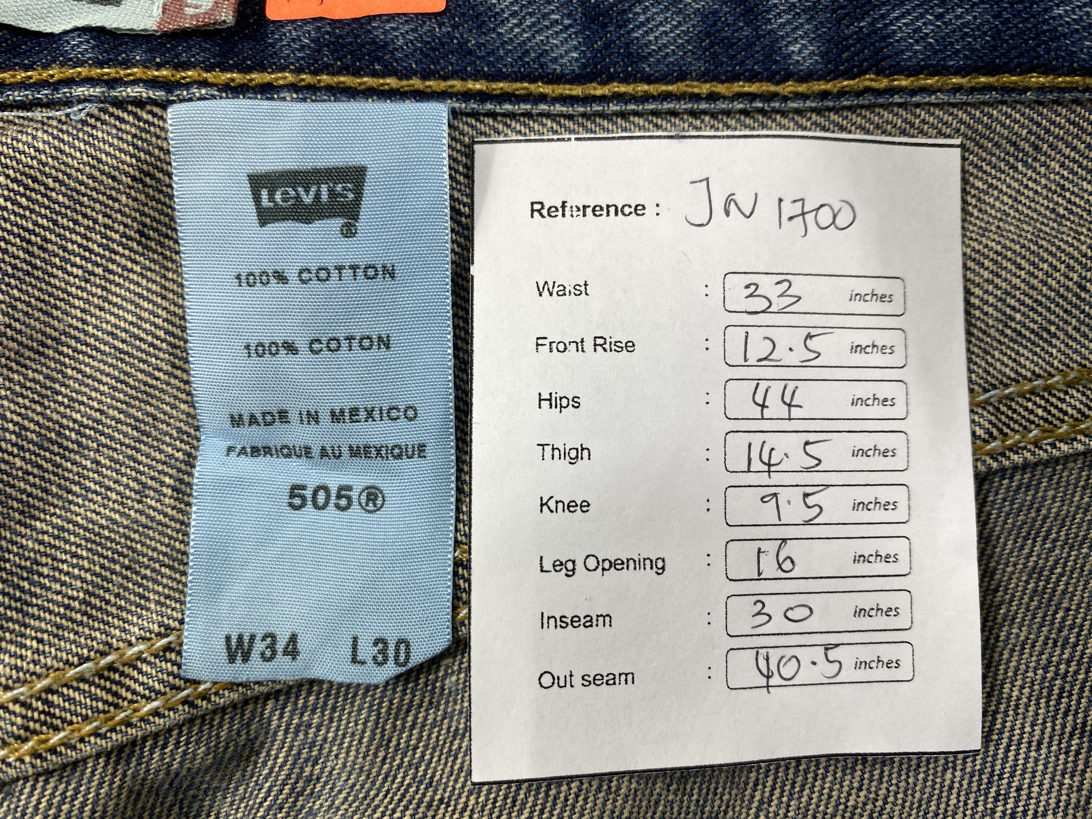 Levi's Distressed Blue Vintage Levi's 505 33x30 Denim -JN1700 Size US 33 - 8 Thumbnail