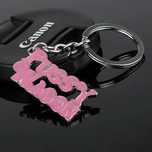 Vintage PXSSY WAGON Letter Metal Enamel Keychains Size ONE SIZE - 3 Thumbnail