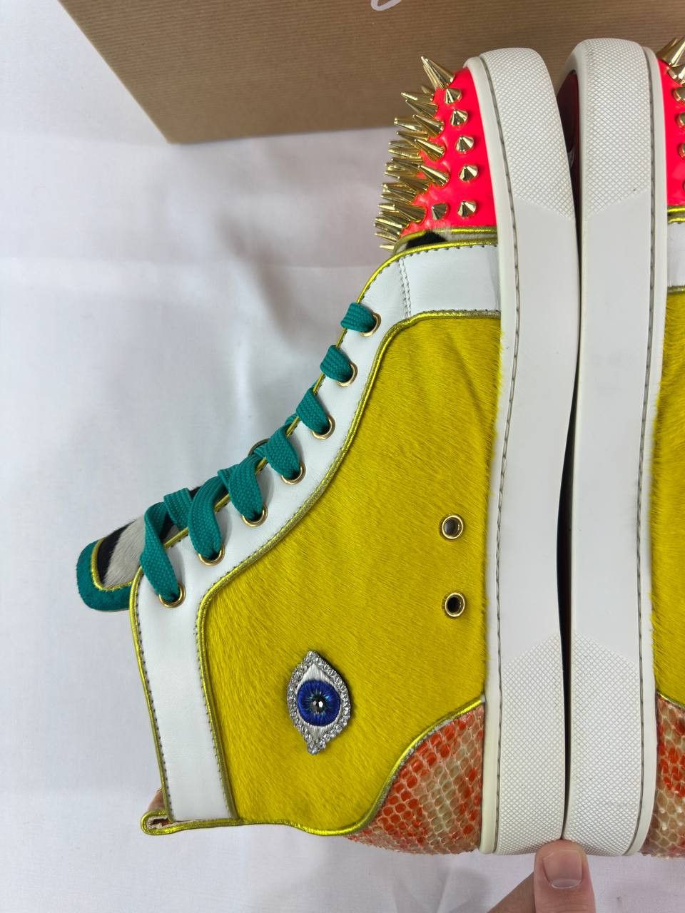 Christian Louboutin Christian Louboutin No Limit Spikes Flat Python Fresh Strass Size US 11 / EU 44 - 12 Thumbnail