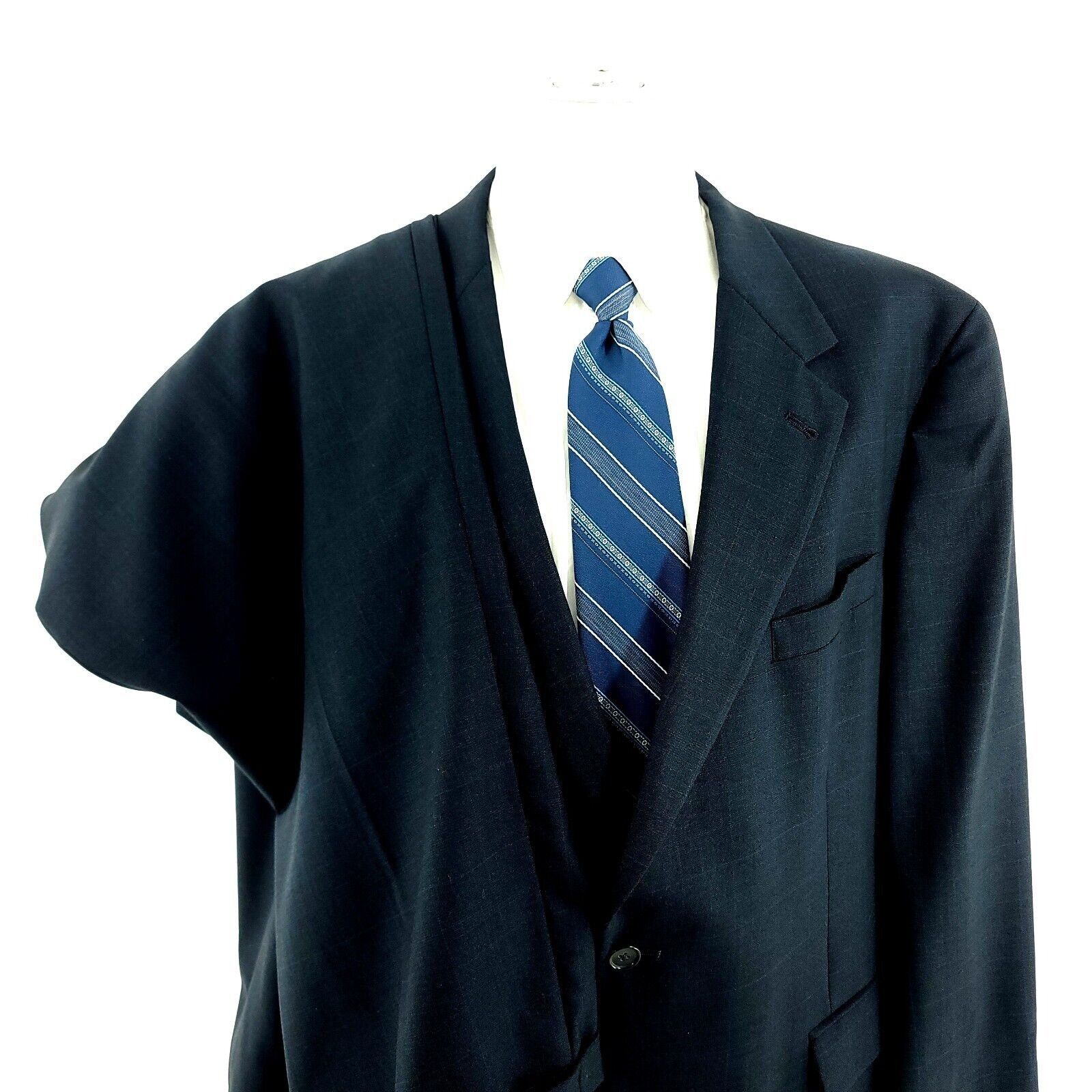 Austin Reed Austin Reed Wool 2 Button 2 Piece Suit 48L Blue Check Window Size 48L - 1 Thumbnail