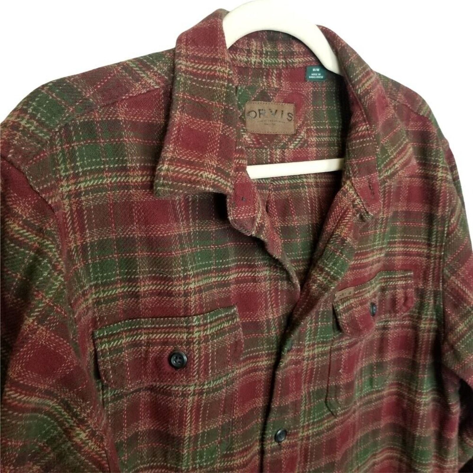 Orvis Orvis Mens Heavyweight Flannel Shirt Plaid Size M Gorpcore Size US M / EU 48-50 / 2 - 8 Thumbnail