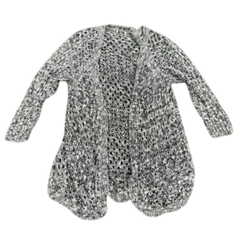 Mossimo Mossimo Open Knit Cardigan in Black and White Marl, Size M Size M / US 6-8 / IT 42-44 - 1 Thumbnail