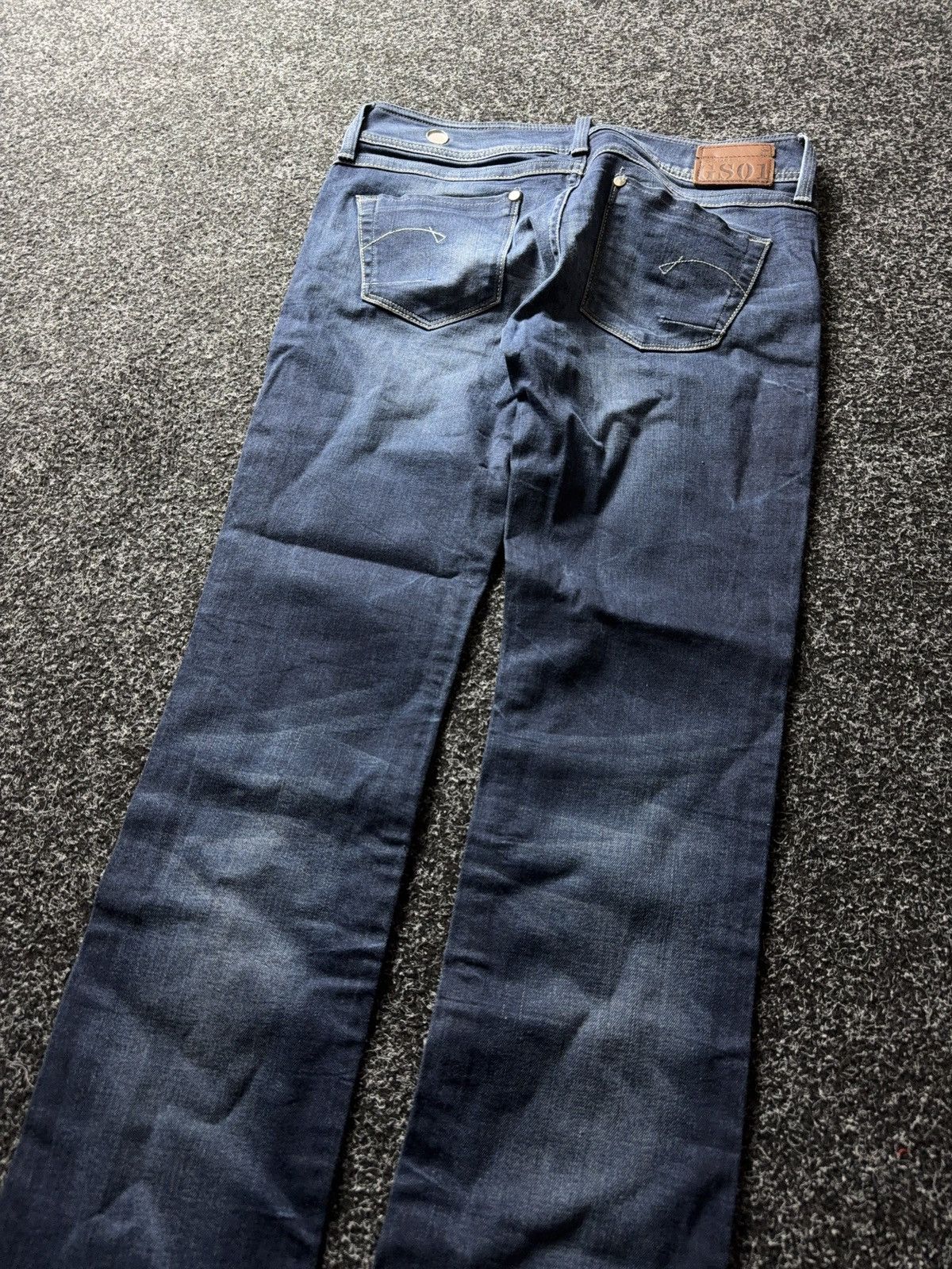 G-Star Vintage 00s Y2K G-Star RAW Straight Jeans Dark Wash Size 29" - 17 Thumbnail