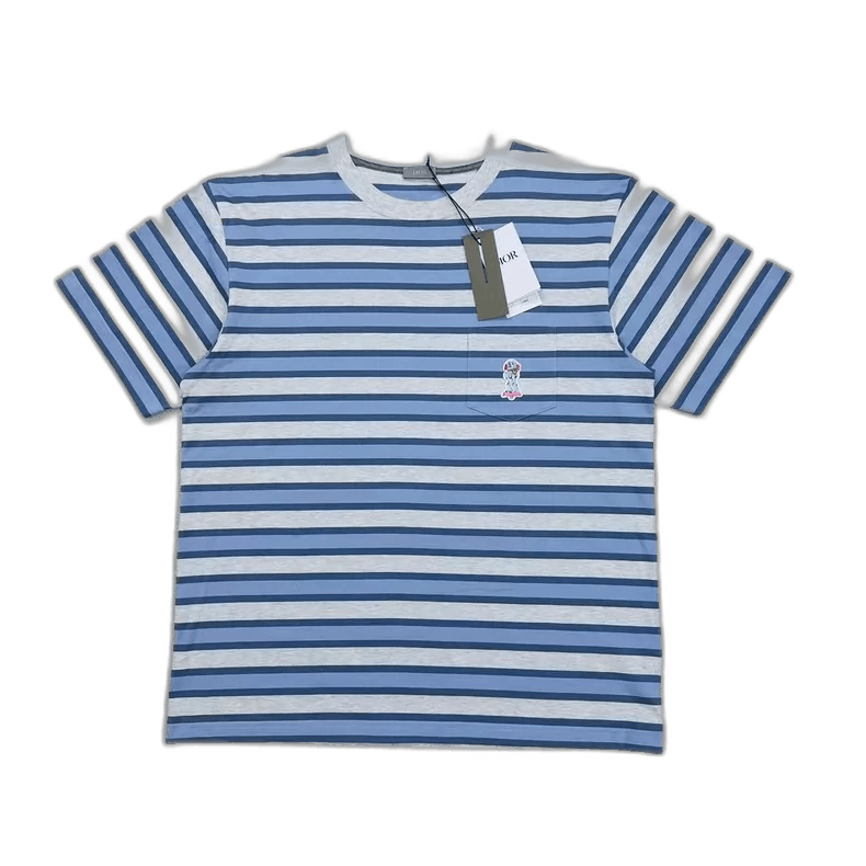 Dior Dior Striped Logo Short Sleeve T-shirt XXL Size US XXL / EU 58 / 5 - 1 Thumbnail