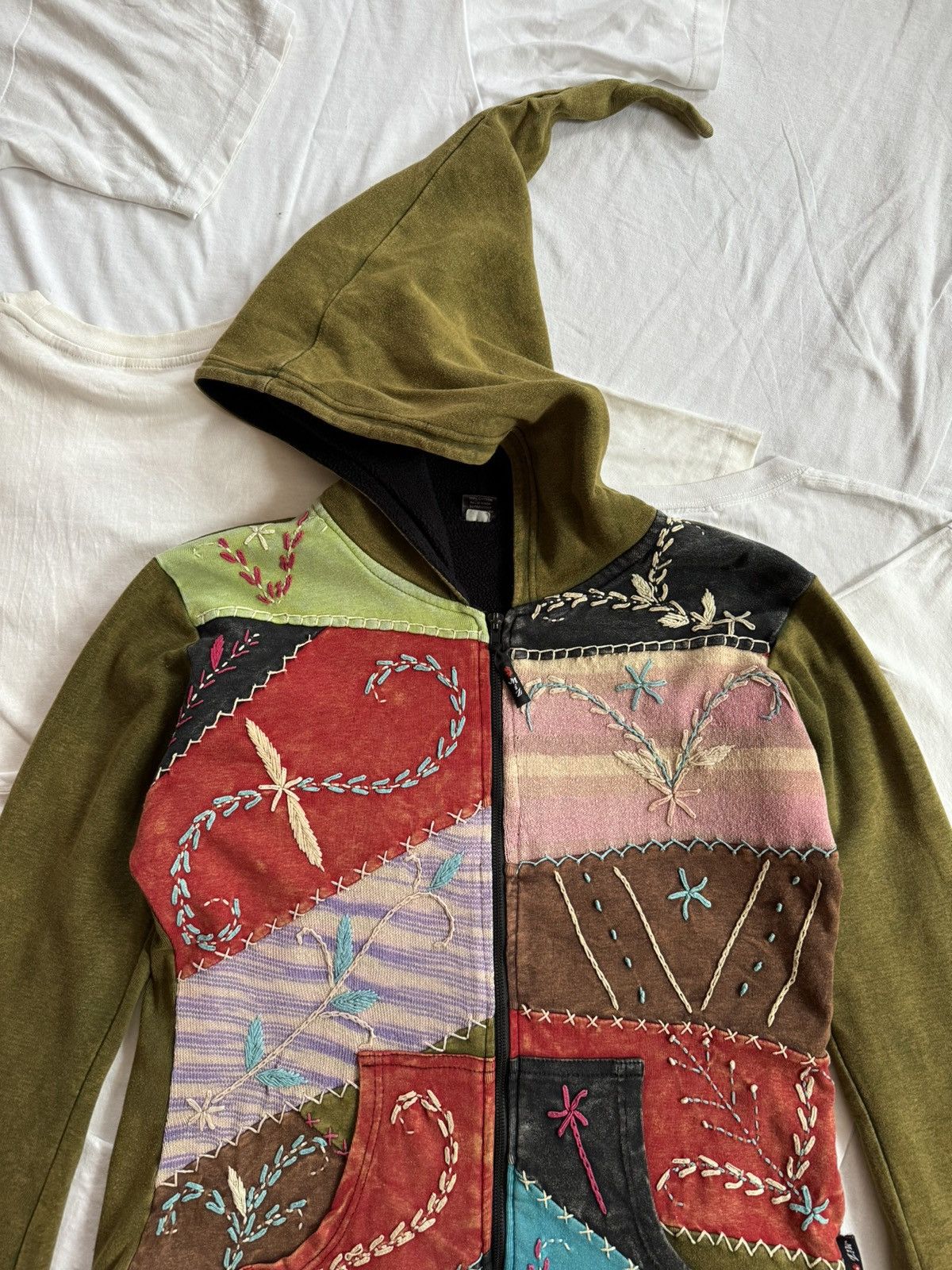 Japanese Brand × Vintage Vintage Y2K Avant Garde Patchwork Miz Elf Hoodie Size US S / EU 44-46 / 1 - 2 Thumbnail