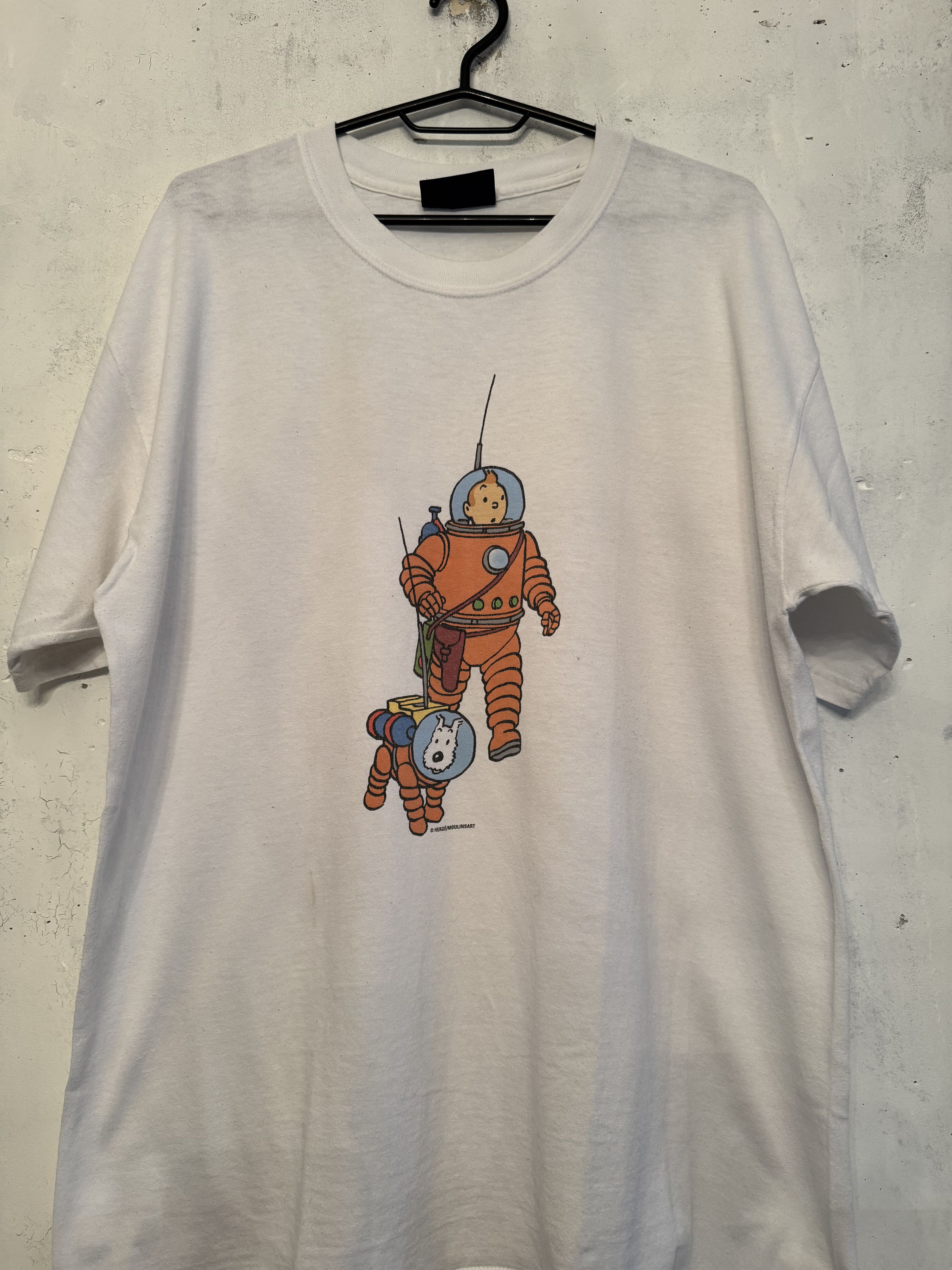 Cartoon Network Vintage 90s The Adventures of Tintin Moon Cartoon T-shirt Size US L / EU 52-54 / 3 - 2 Thumbnail