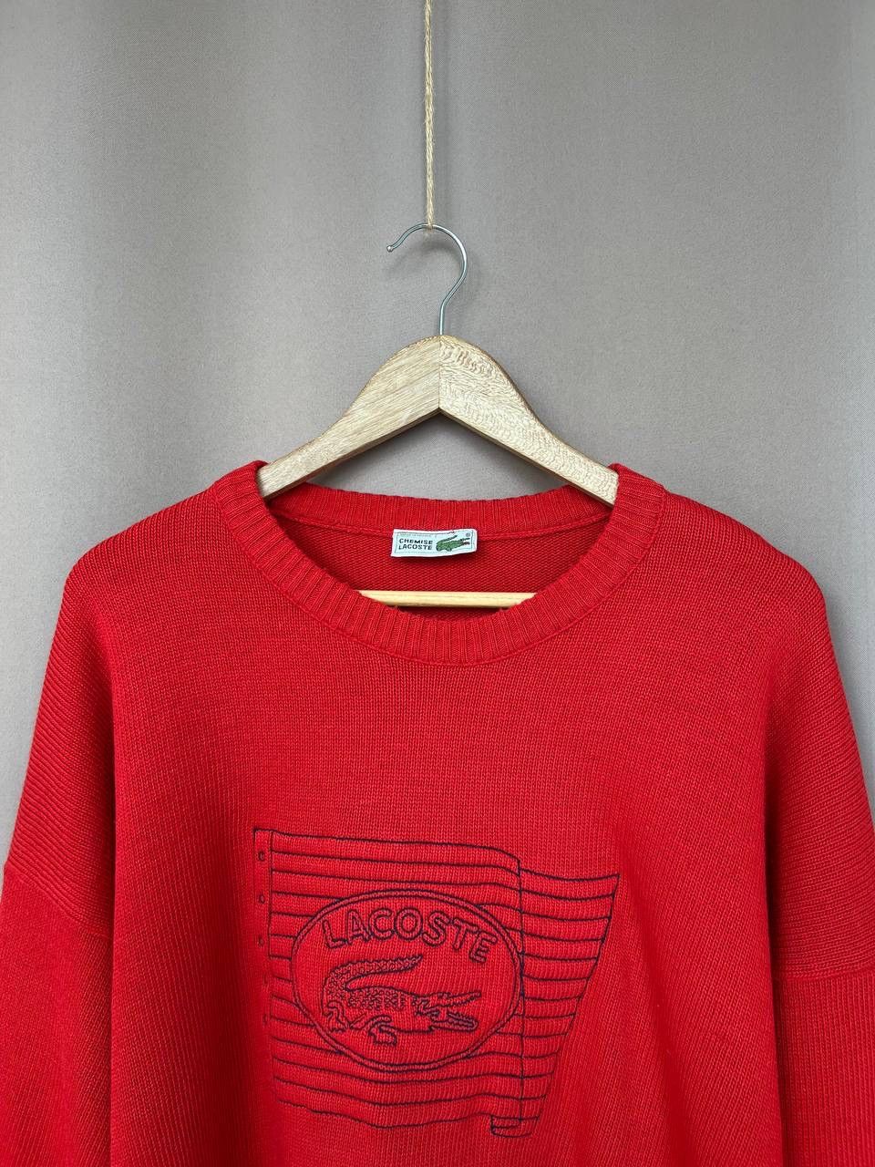 Lacoste Lacoste Chemise Big Logo Wool Knit Sweater Mens Size 7 L/XL Size US L / EU 52-54 / 3 - 2 Thumbnail