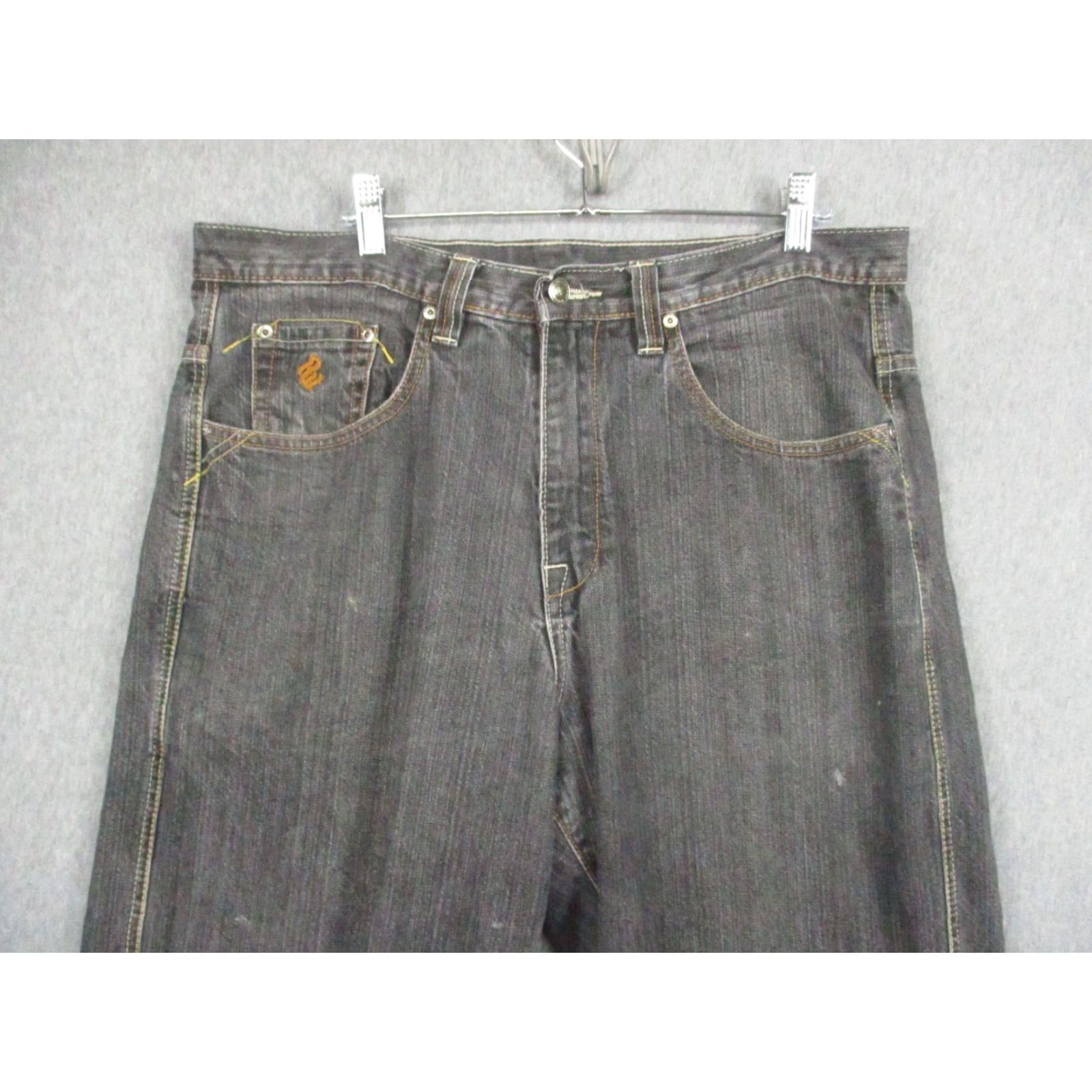 Rocawear Rocawear Jeans Men 36x33 Baggy Loose Fit Black Wash Denim Hip Hop Y2K Distressed Jeans Mens 36” Waist 33” Inseam Size US 36 / EU 52 - 3 Thumbnail