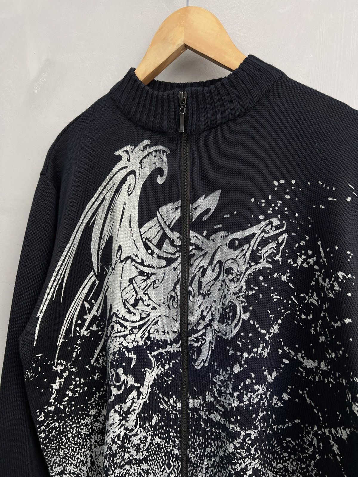 Other Vintage avant garde y2k style full print zip sweater y2k Size US L / EU 52-54 / 3 - 5 Thumbnail