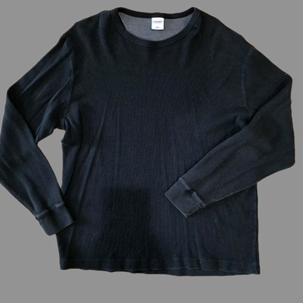 Old Navy Old Navy Shirt Men 2XL Black Waffle Knit Crew Neck Long Sleeve Pullover Cotton Regular Fit Size US XXL / EU 58 / 5 - 1 Thumbnail
