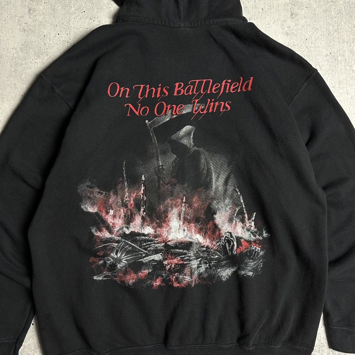 Iron Maiden × Vintage Iron Maiden Vintage Fullprint Zip Hoodie XL Nobody Win Fight Size US XL / EU 56 / 4 - 12 Thumbnail