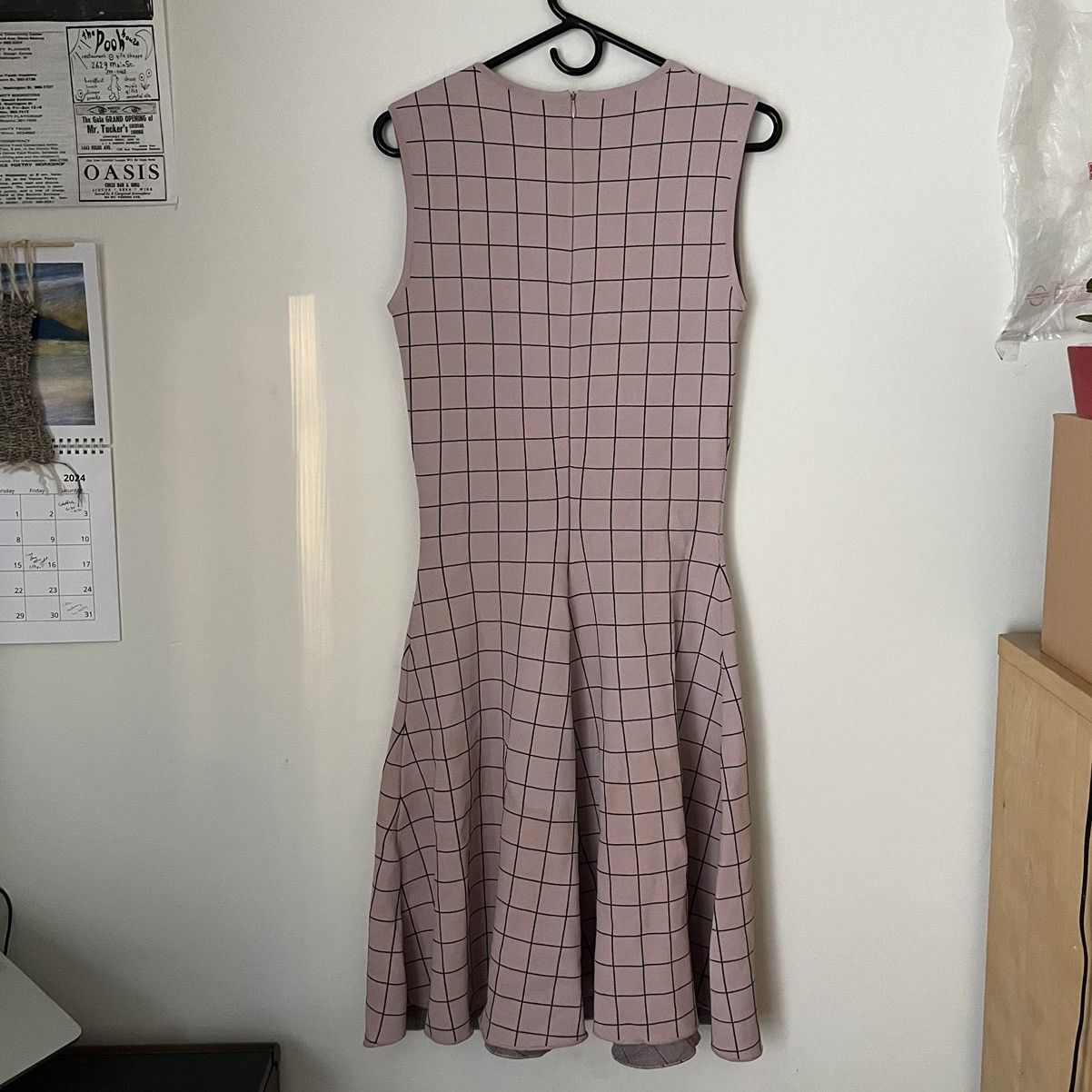Fendi 90s y2k Window Pane Jacquard A-line Dress Size M / US 6-8 / IT 42-44 - 2 Thumbnail