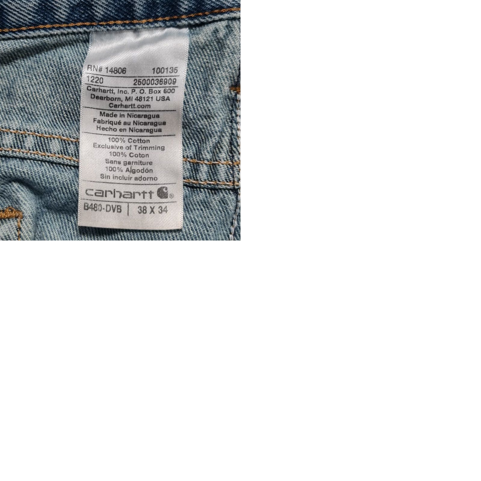 Carhartt Carhartt Mens Jeans Blue W38 L34 Relaxed Straight Denim B480 DVB Jeans Boys? Size US 38 / EU 54 - 9 Thumbnail