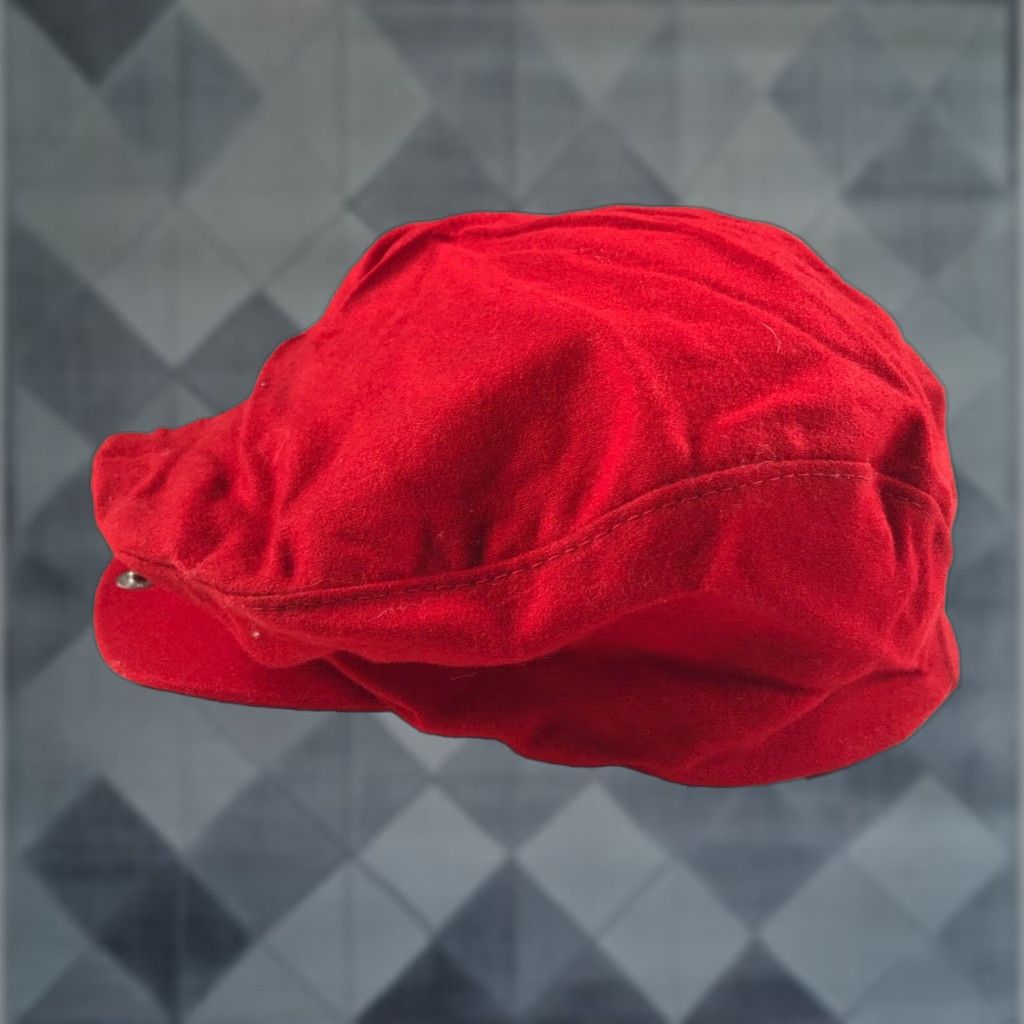 VINTAGE Pendleton Wool Newsboy Cap Adult XL Red Hats