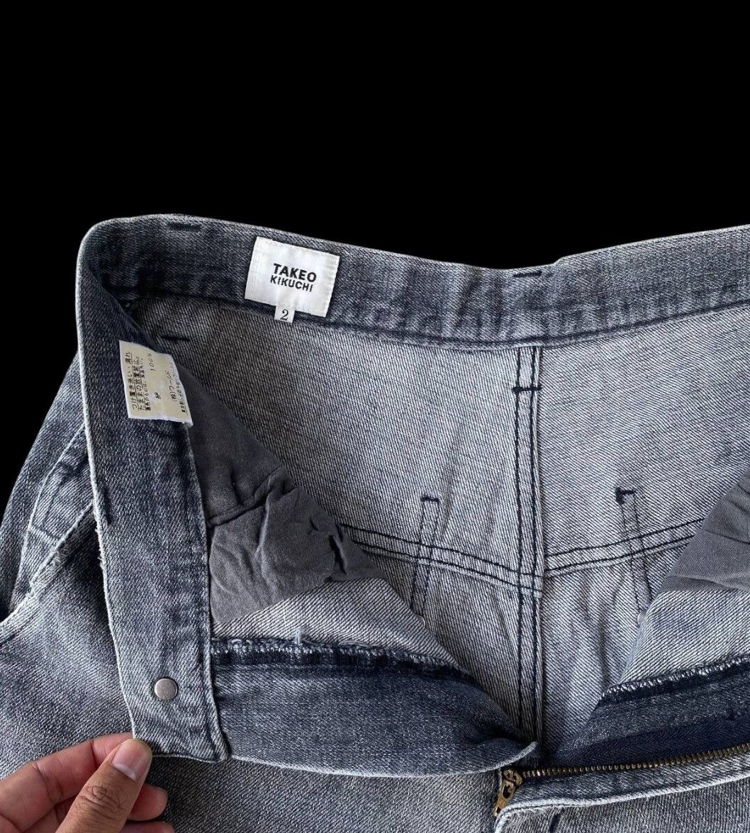 Takeo Kikuchi BJ6-19 VTG JAPAN TAKEO KIKUCHI DISTRESSED FADED GREYWASH Size US 29 - 13 Thumbnail