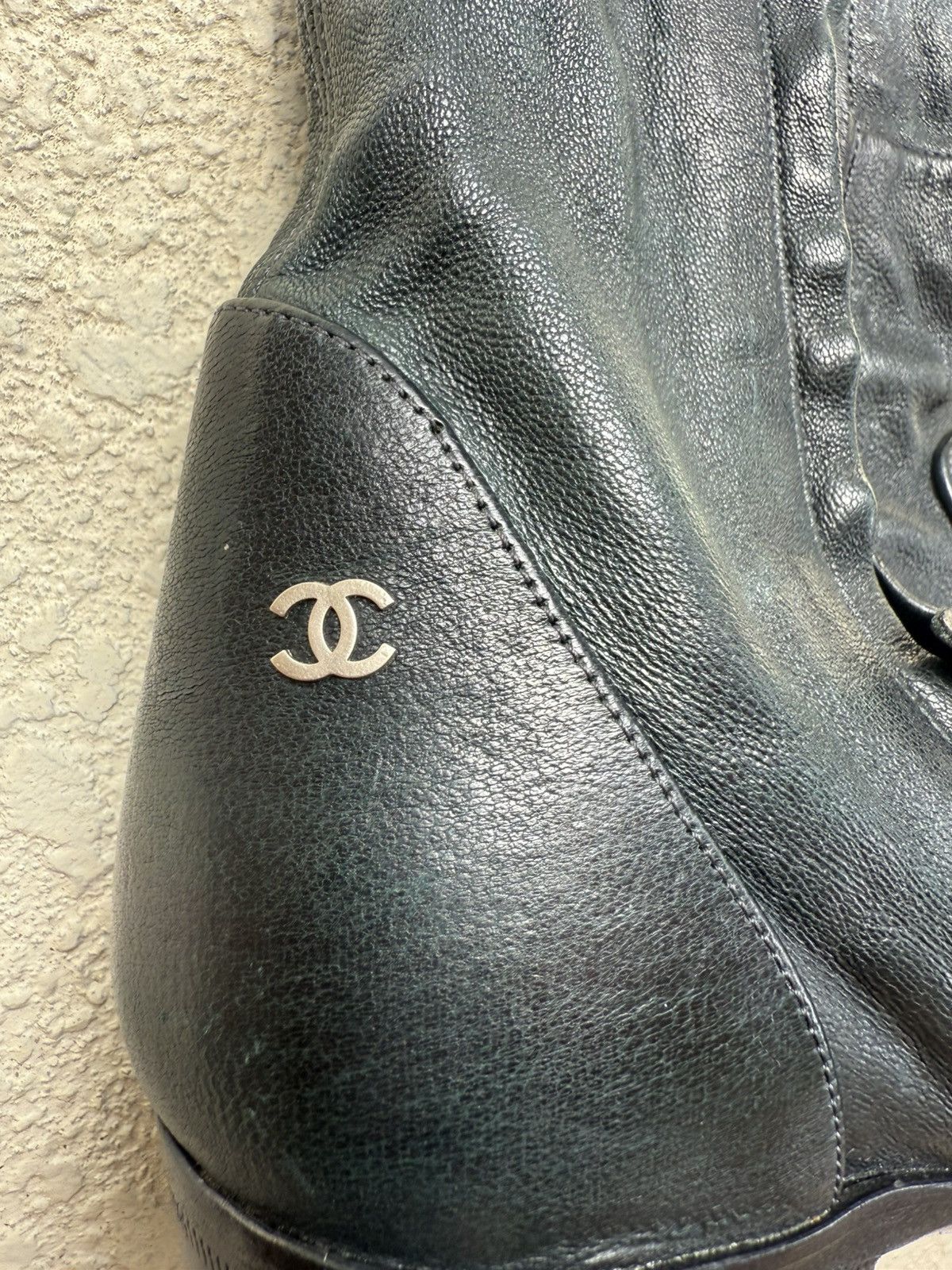 Chanel Chanel Thigh High Made In Italy Genuine Leather Boots Size US 11 / IT 41 - 4 Thumbnail