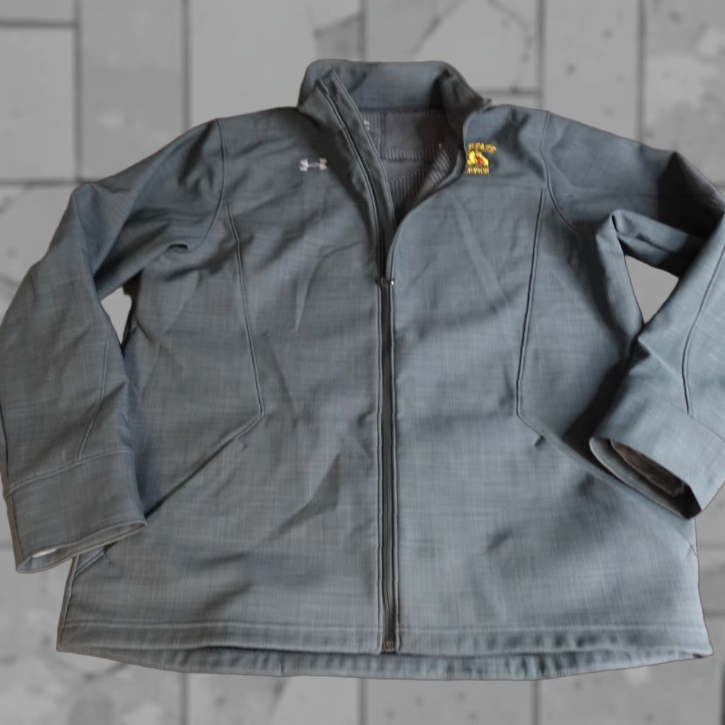 Under Armour Under Armour Jacket 2XL Gray Blue Coldgear Infrared Bowie State Bulldogs Windbreaker Full Zip Pockets Men Size US XXL / EU 58 / 5 - 1 Thumbnail