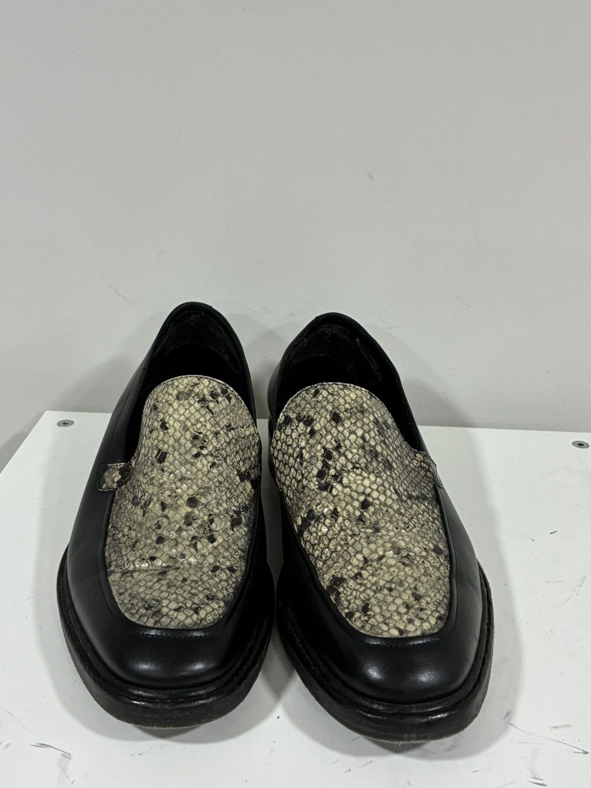 John Varvatos Leather Loafer with Python EU 43.5 USA 10.5 Size US 10.5 / EU 43-44 - 5 Thumbnail