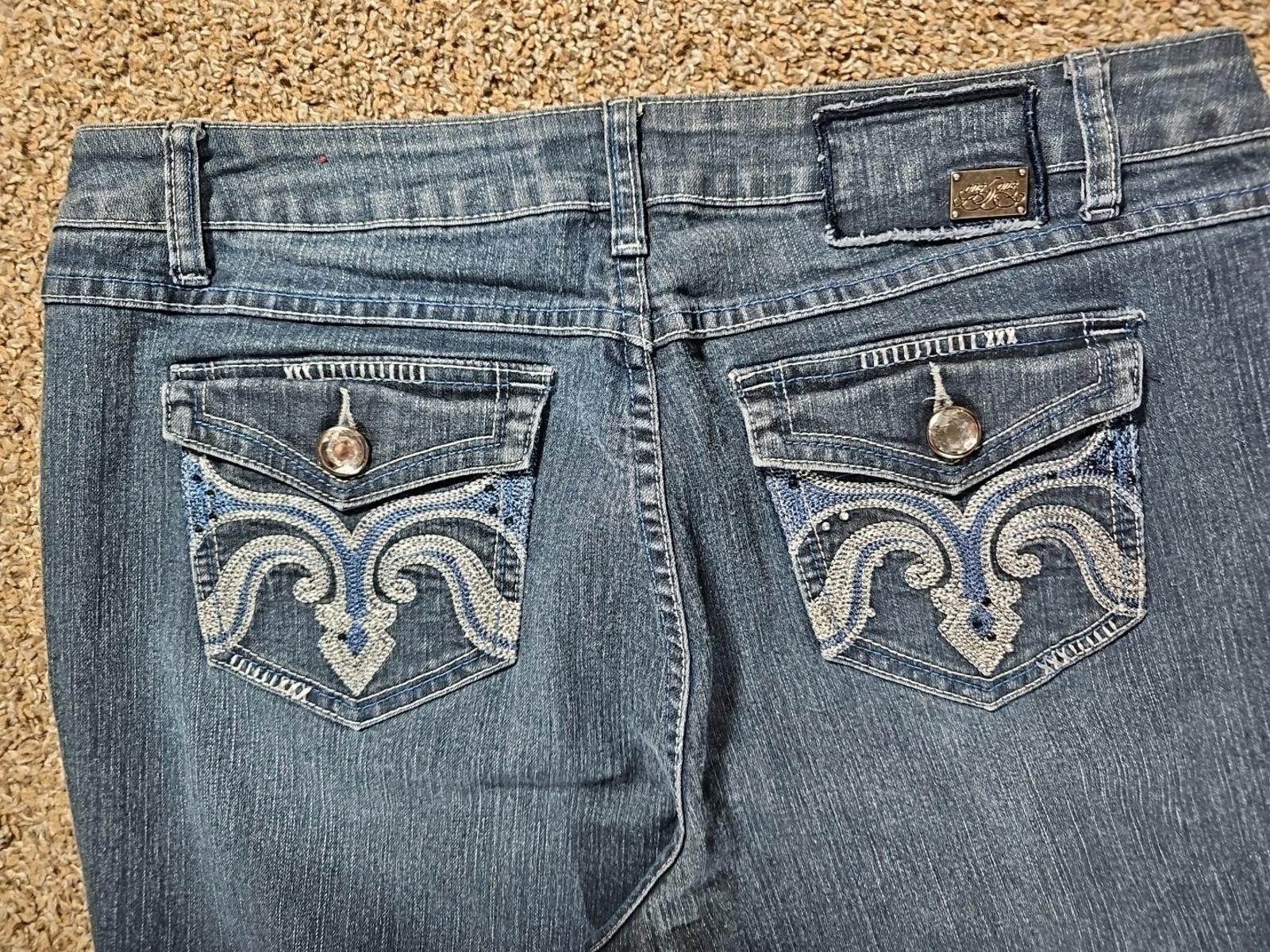 Other One5one Sz14 Jeweled Flap Pocket Jeans Size 36" / US 14 / IT 50 - 8 Thumbnail